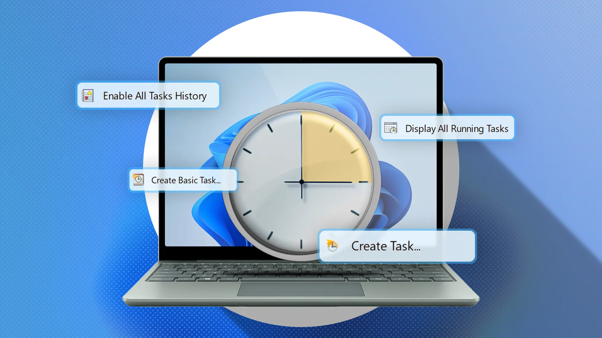Biểu tượng ứng dụng Trình lập lịch tác vụ (Task Scheduler) trên Windows 11, công cụ giúp tự động hóa tác vụ