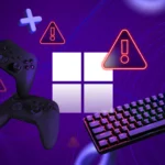 Biểu tượng Windows với các cảnh báo, minh họa sự thiếu tối ưu cho game trên PC.