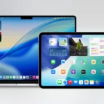 Các hệ điều hành Apple hiện tại như iOS, iPadOS, macOS và watchOS với số hiệu khác nhau trên các thiết bị.