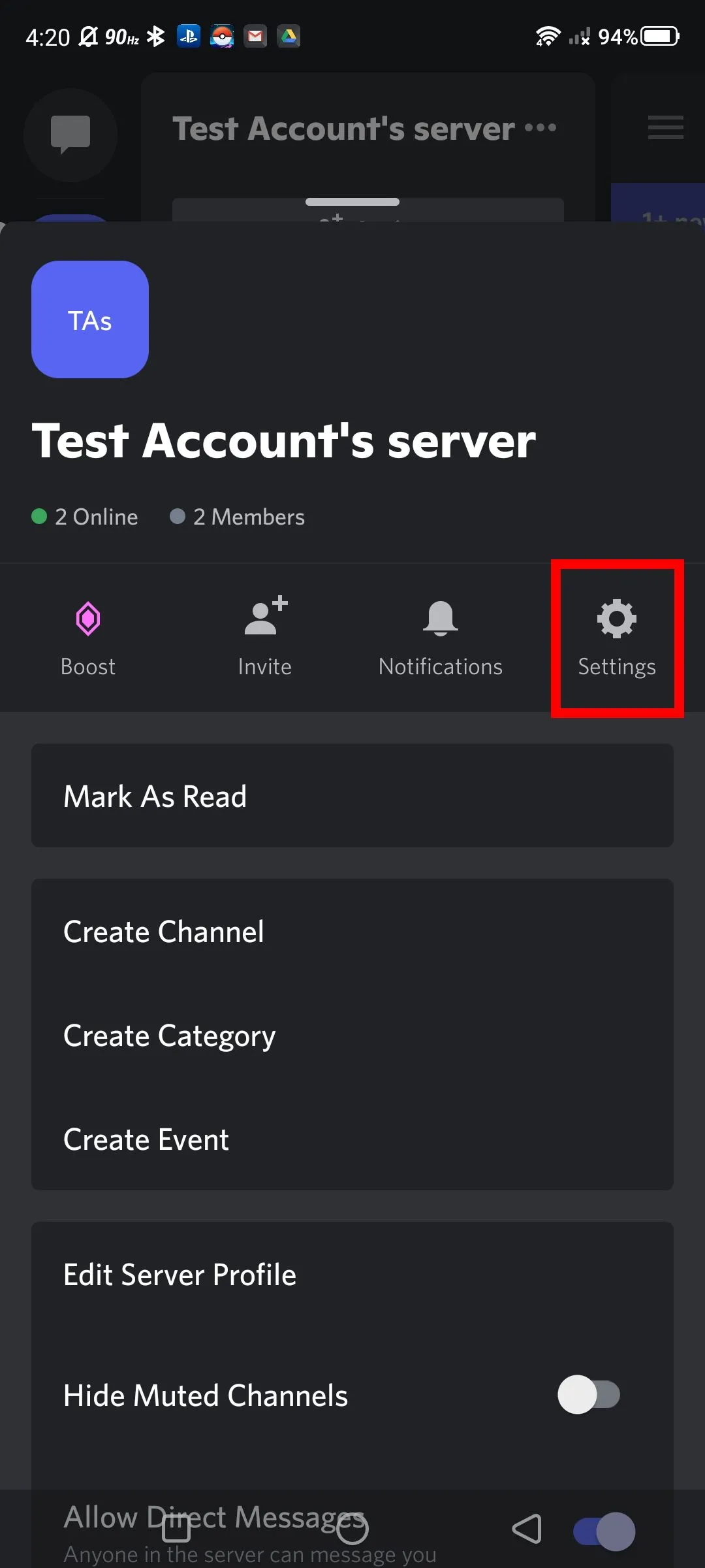 Cài đặt Discord mobile