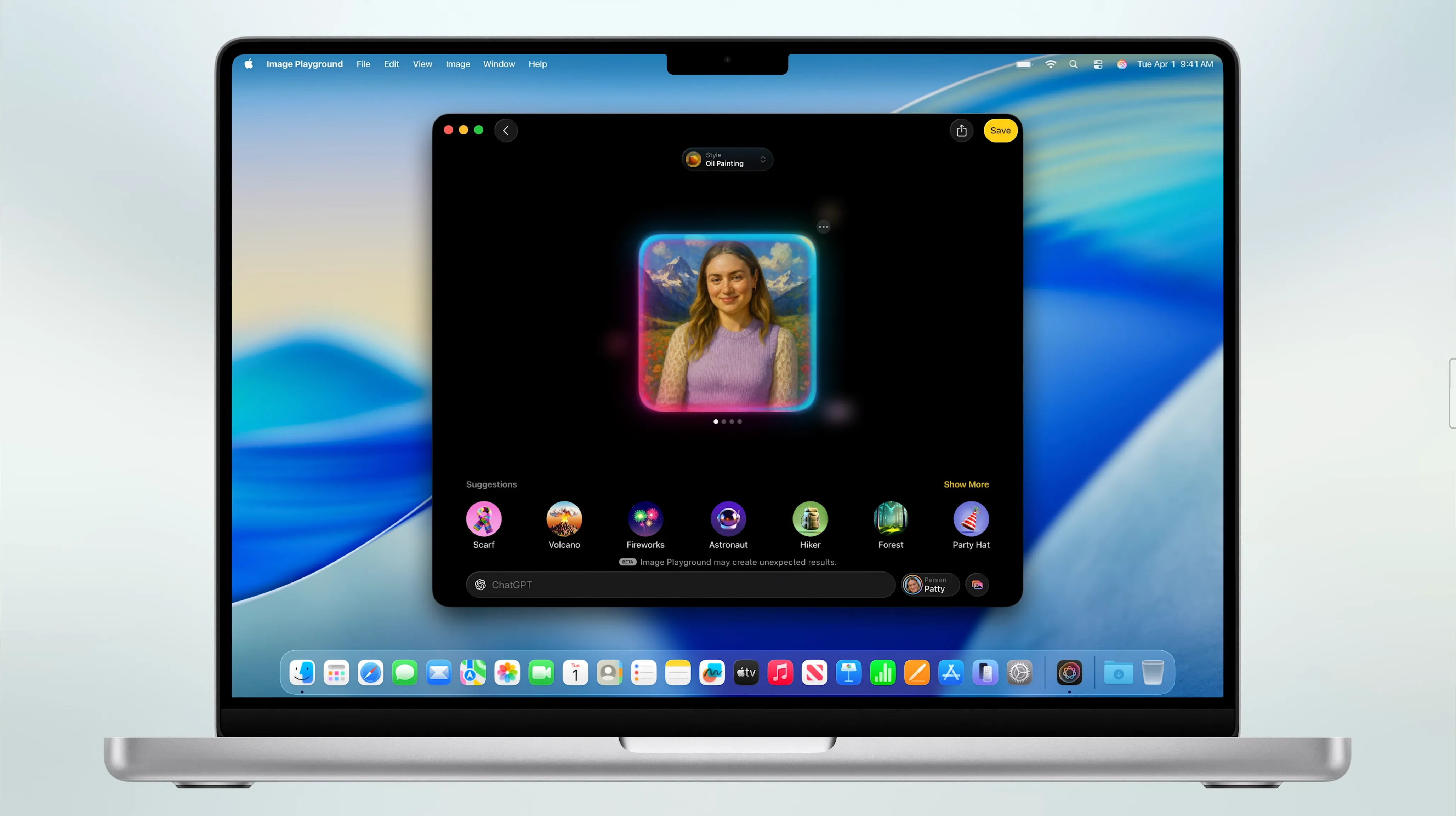 Cải tiến trong Image Playground trên macOS 26 Tahoe, tích hợp khả năng tạo ảnh nâng cao