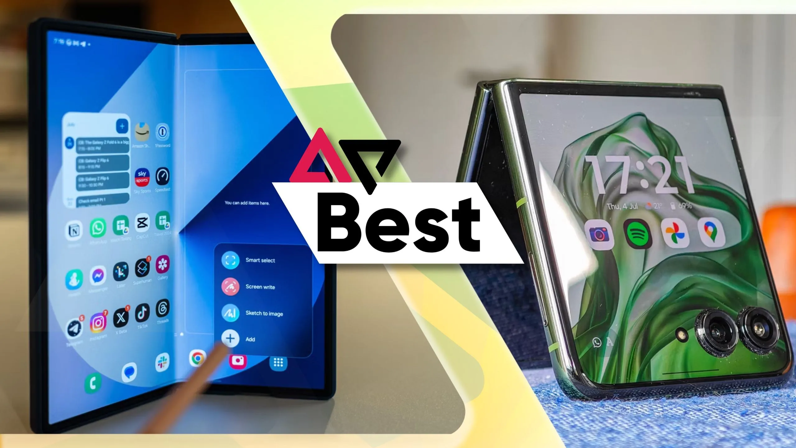 Điện thoại gập Samsung Galaxy Z Fold 6 và Motorola Razr+ (2024)
