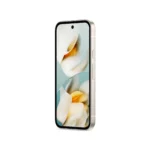 Điện thoại Google Pixel 9a màu Porcelain nhìn từ mặt trước, thể hiện thiết kế mới.