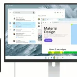 Giao diện chế độ desktop trên Android với nhiều cửa sổ ứng dụng nổi