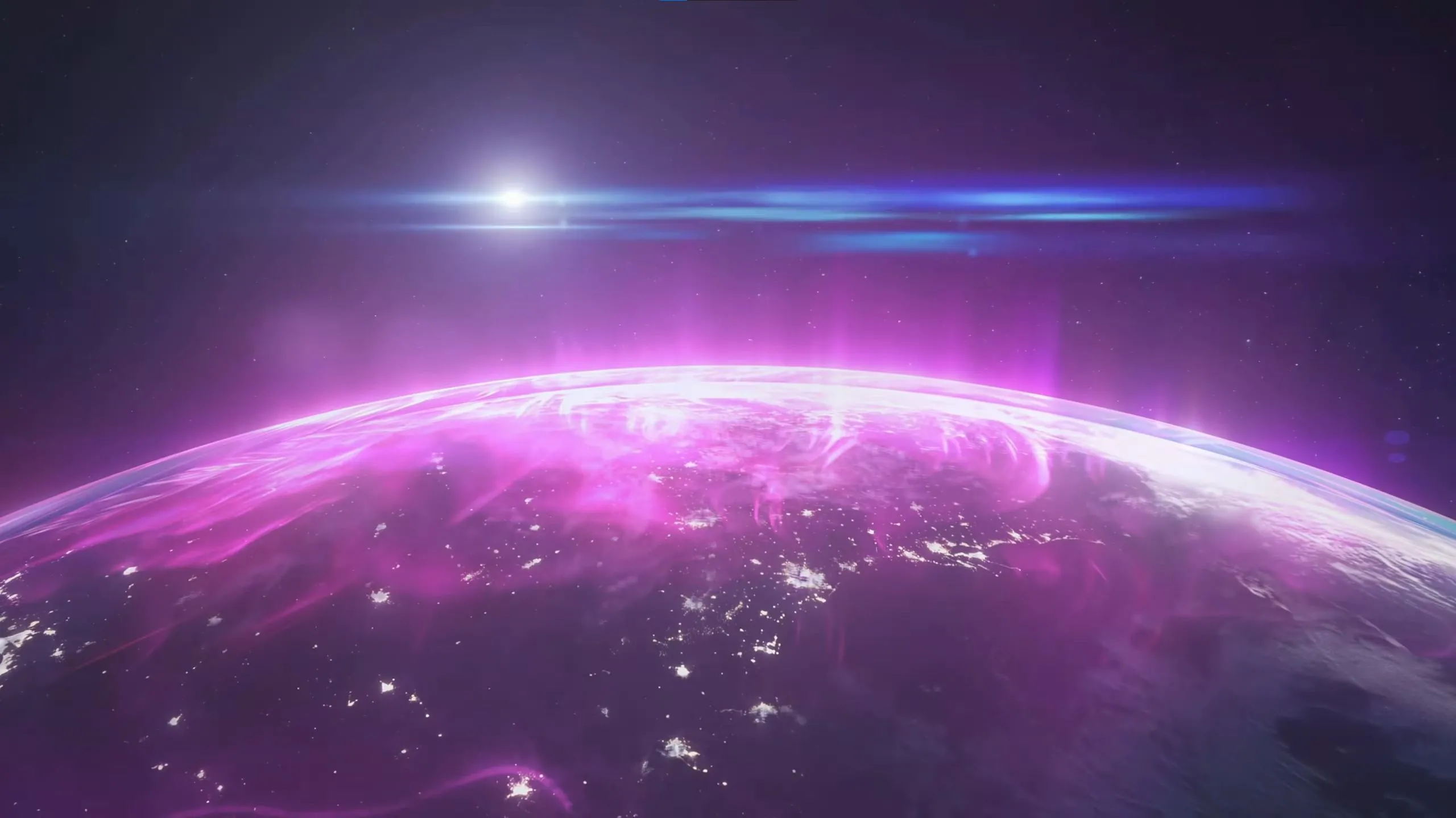 Hình ảnh minh họa kết nối vệ tinh Starlink của SpaceX với Trái Đất cho dịch vụ T-Mobile T-Satellite