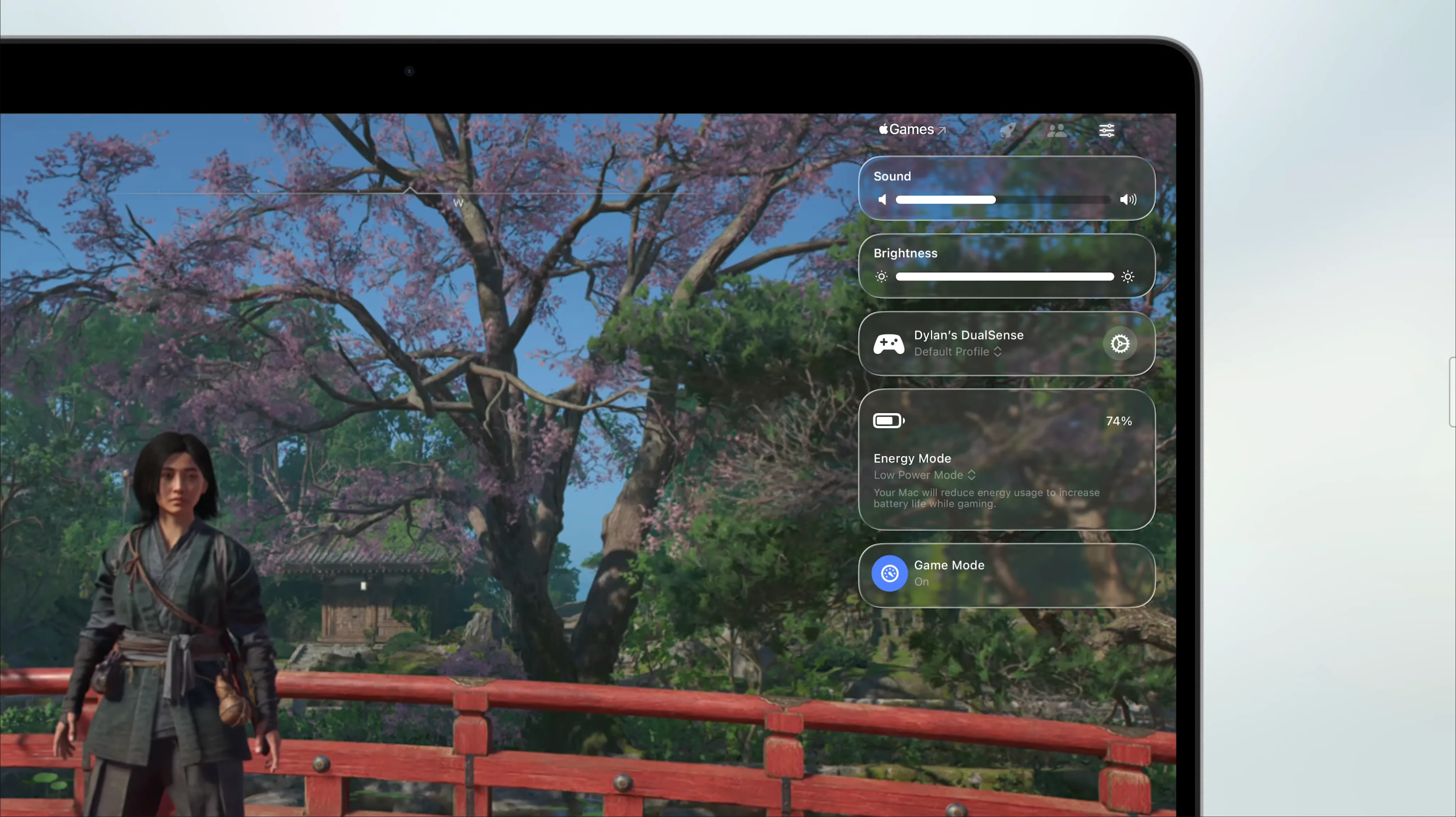 Lớp phủ trò chơi (Game overlay) mới trong macOS 26 Tahoe, truy cập cài đặt hệ thống và bạn bè khi chơi game