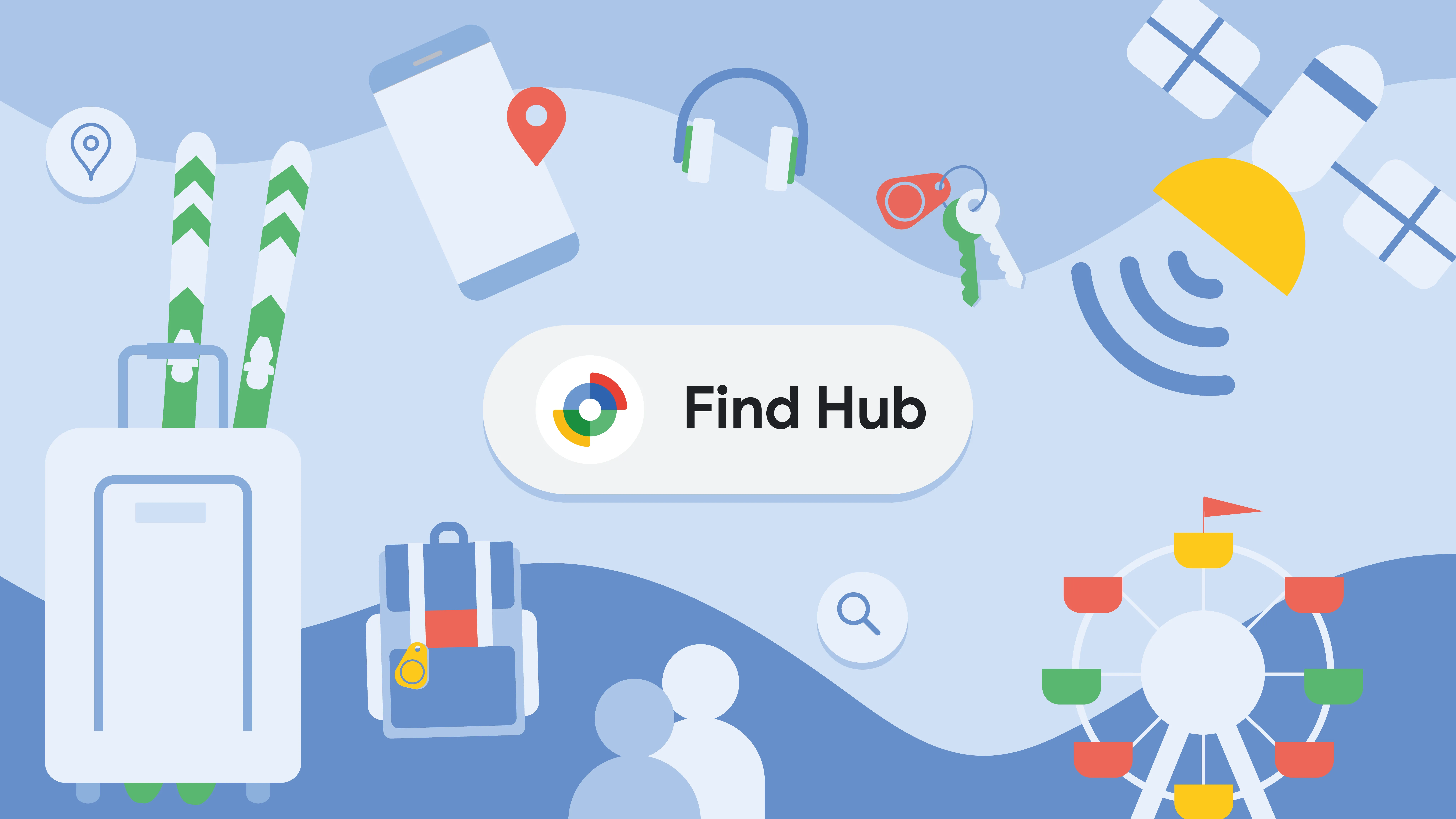 Mô tả banner mới của Google Find Hub sau khi đổi tên