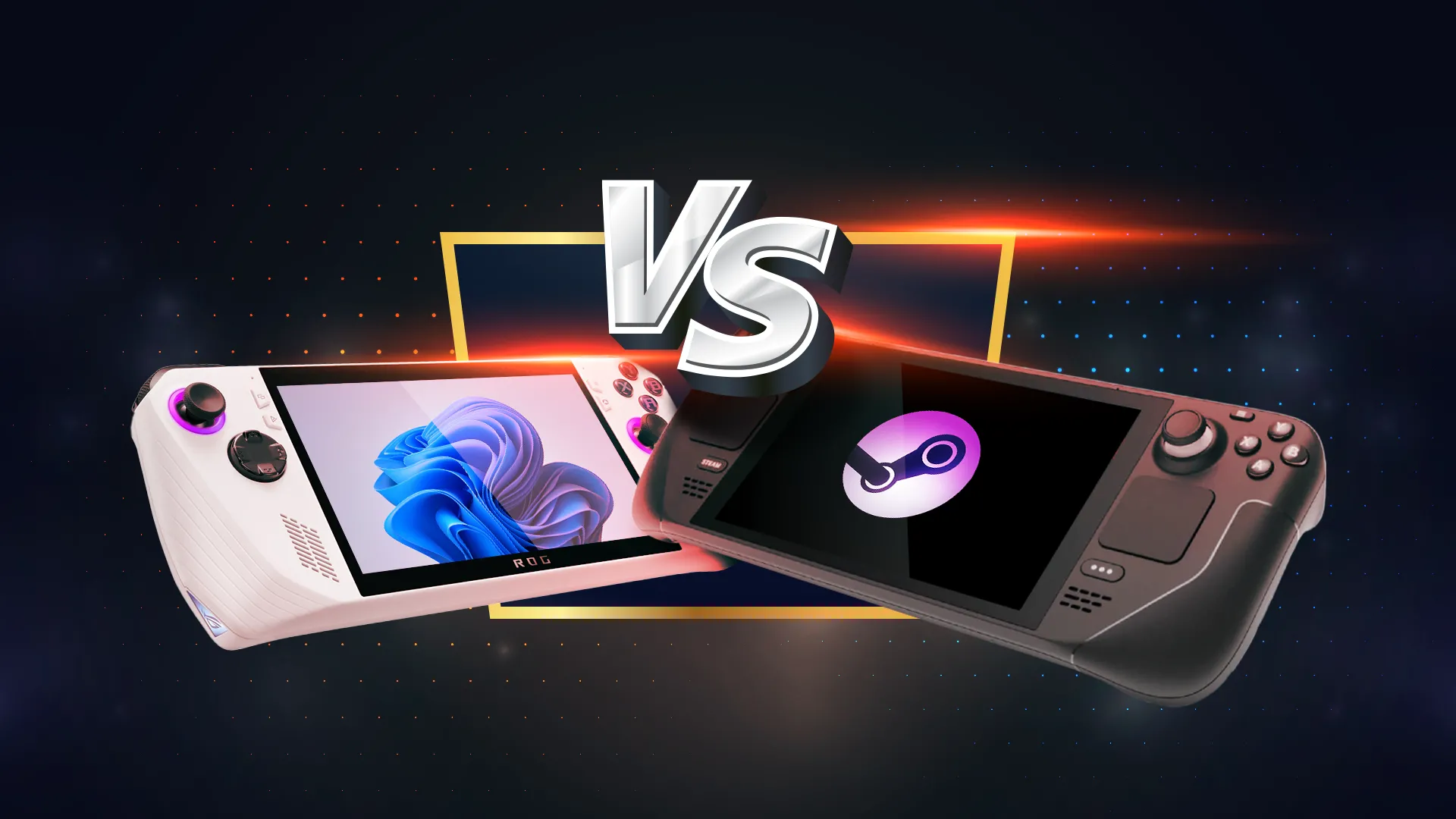 So sánh ASUS ROG Ally chạy Windows và Steam Deck chạy SteamOS.