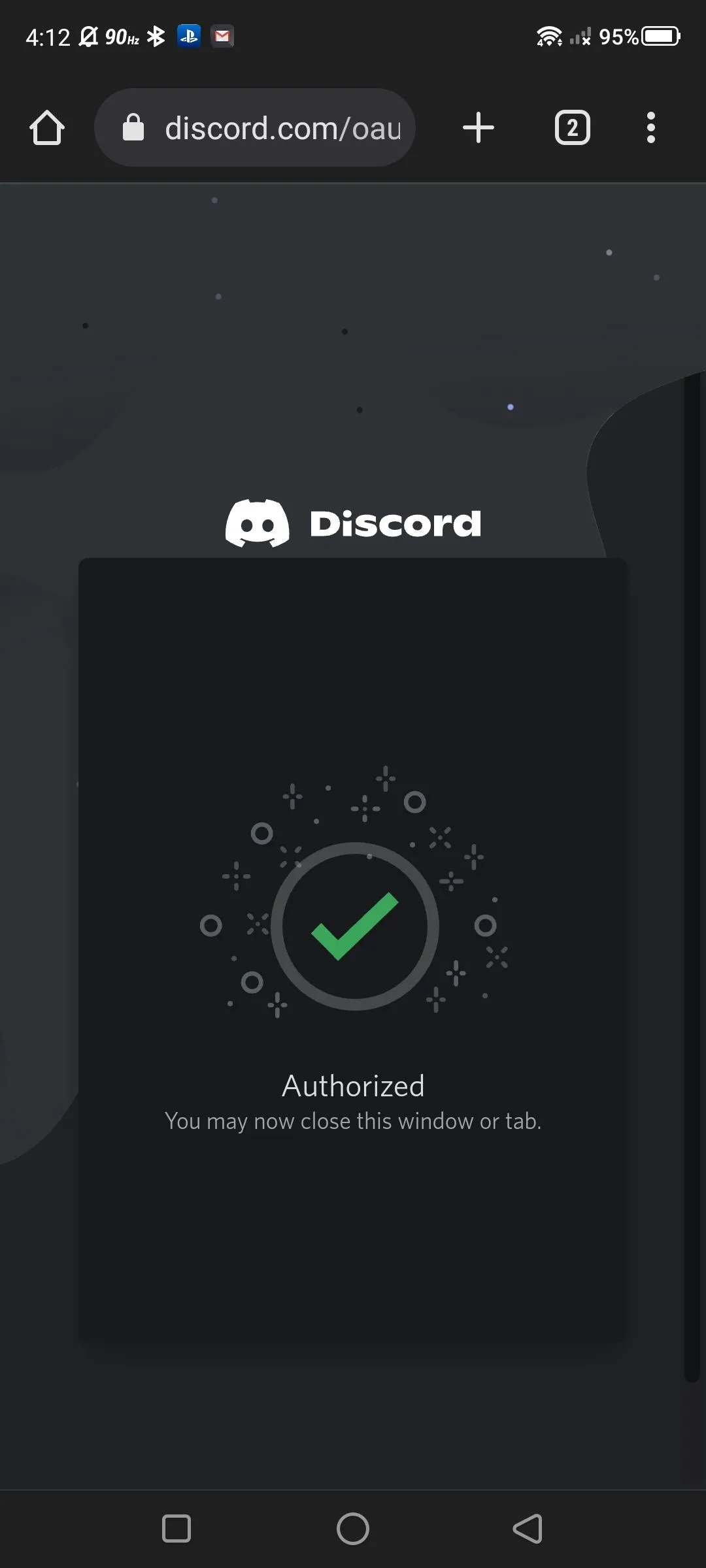 Xác nhận ủy quyền bot Discord