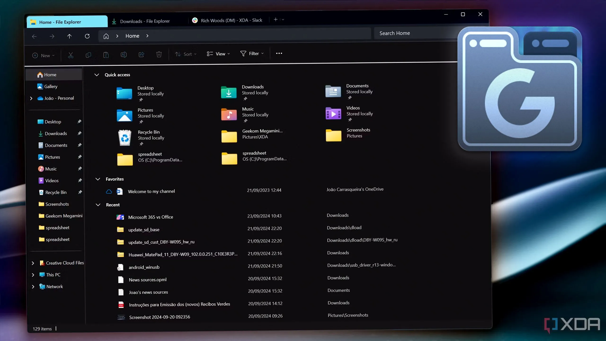 Ảnh chụp màn hình ứng dụng Groupy, giải pháp thay thế cho tính năng Sets không thành công của Windows 10