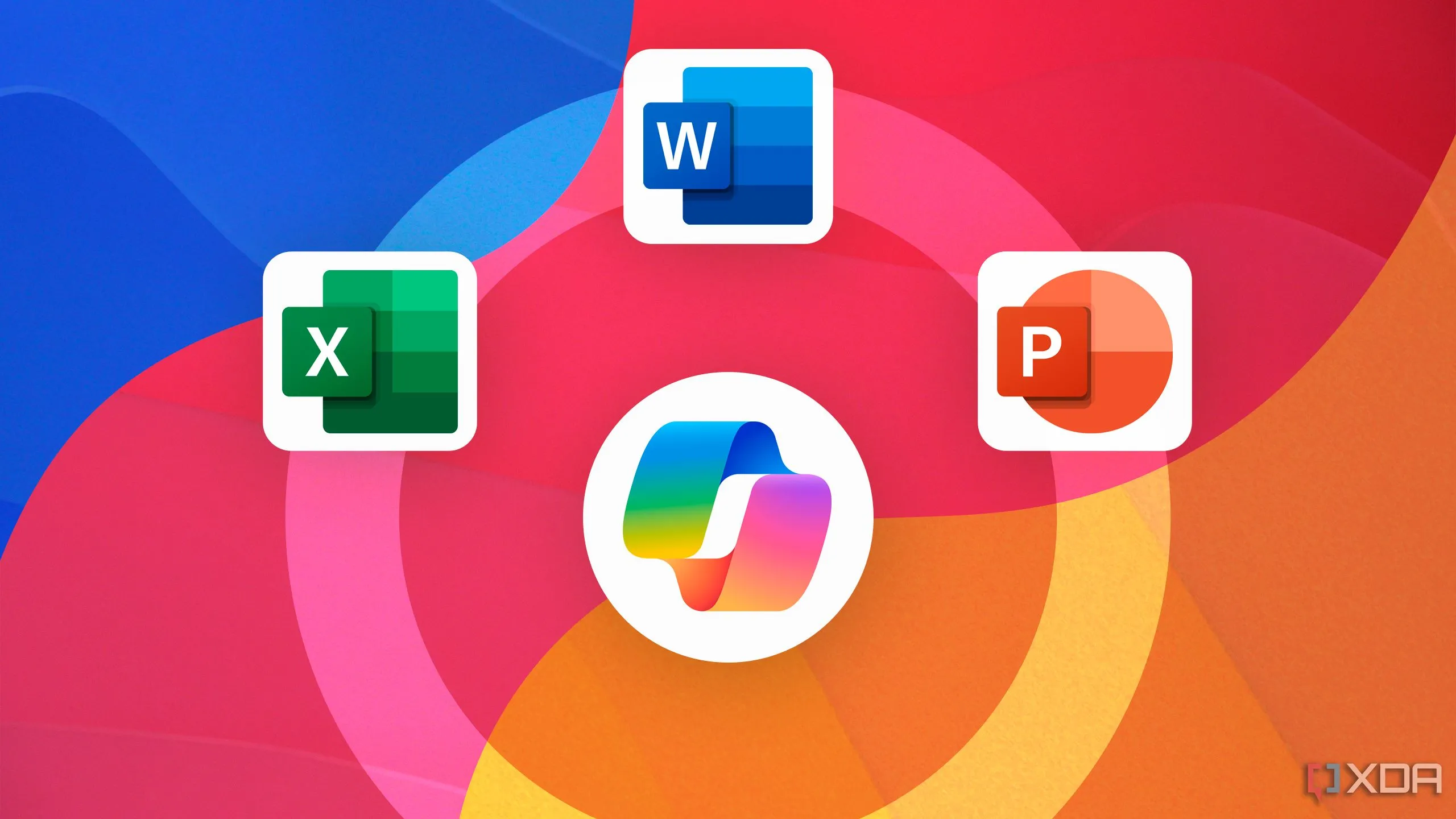 Biểu tượng Copilot của Microsoft tích hợp cùng các ứng dụng Office, đại diện cho xu hướng AI hóa mà LibreOffice tránh xa.