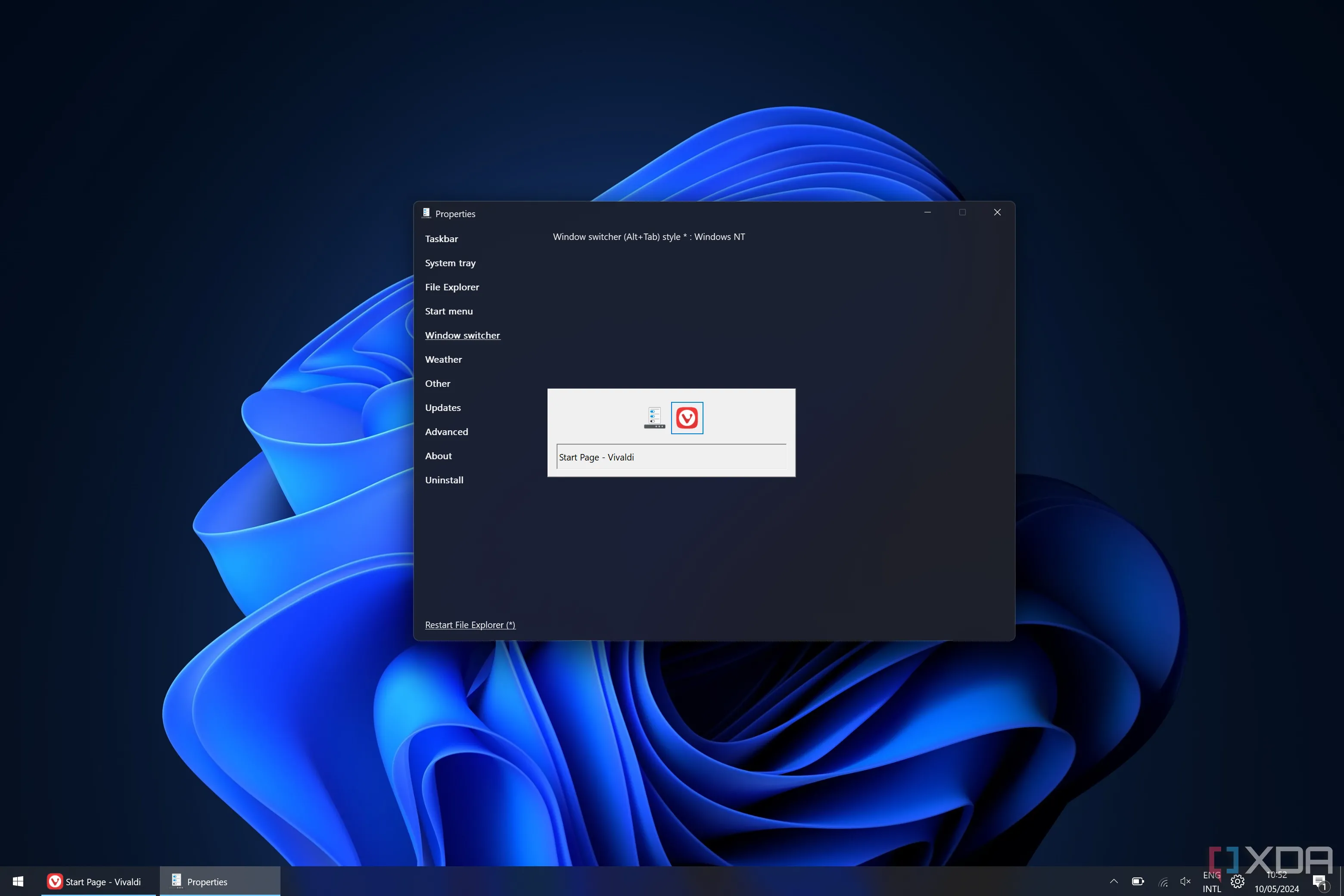 Cài đặt Task Switcher trong ExplorerPatcher, cho phép chọn kiểu chuyển đổi tác vụ cũ trên Windows 11