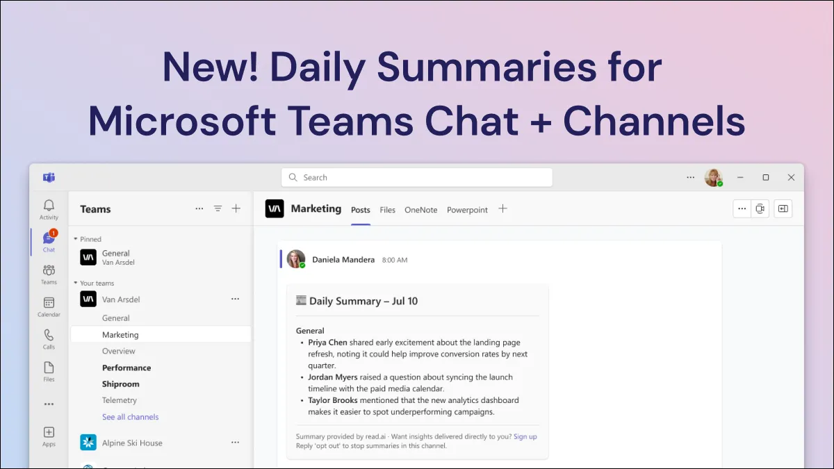 Cài đặt và tùy chỉnh tóm tắt tự động Read AI cho Microsoft Teams
