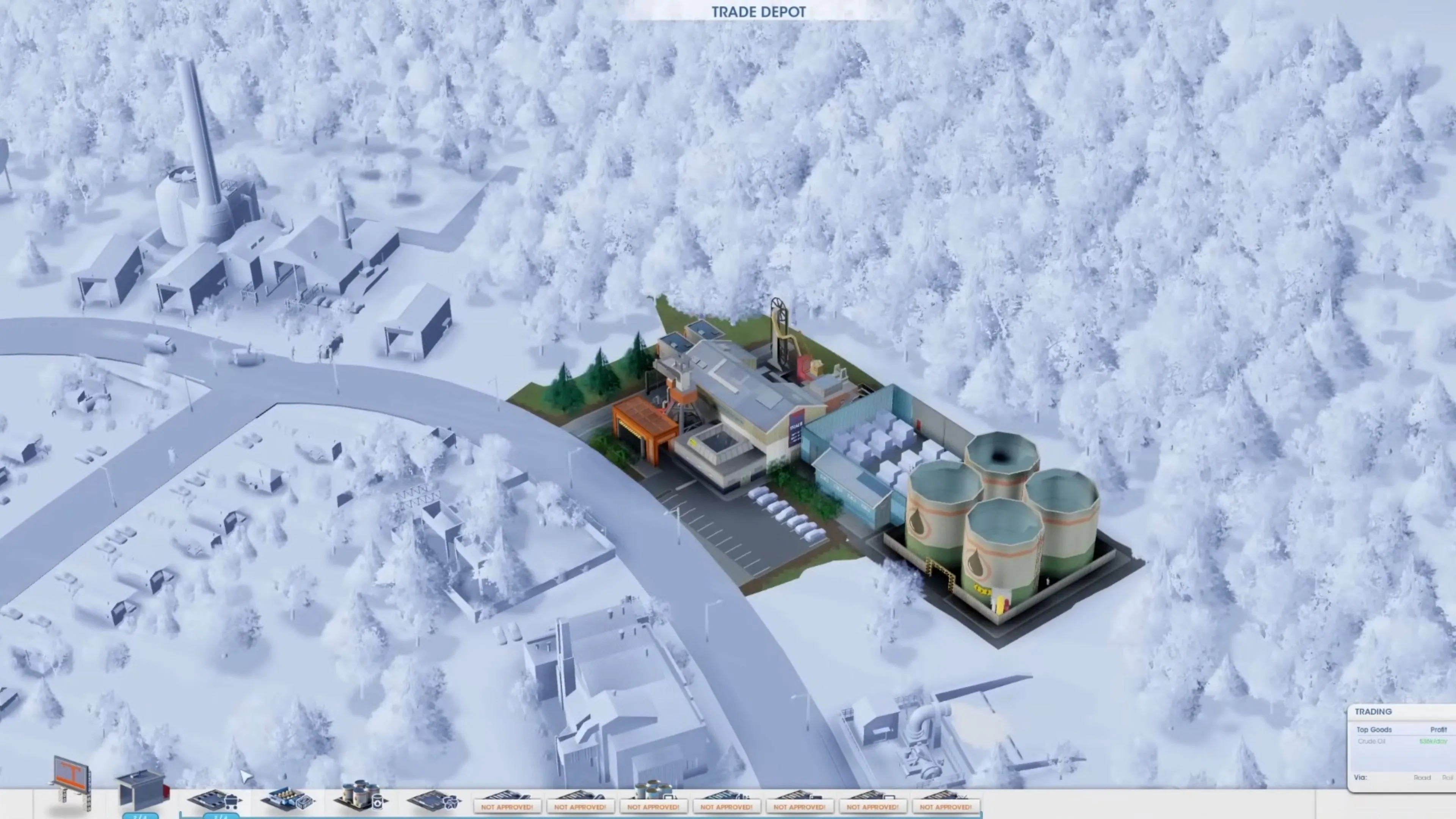 Cảnh đêm lấp lánh của một thành phố trong game SimCity 2013