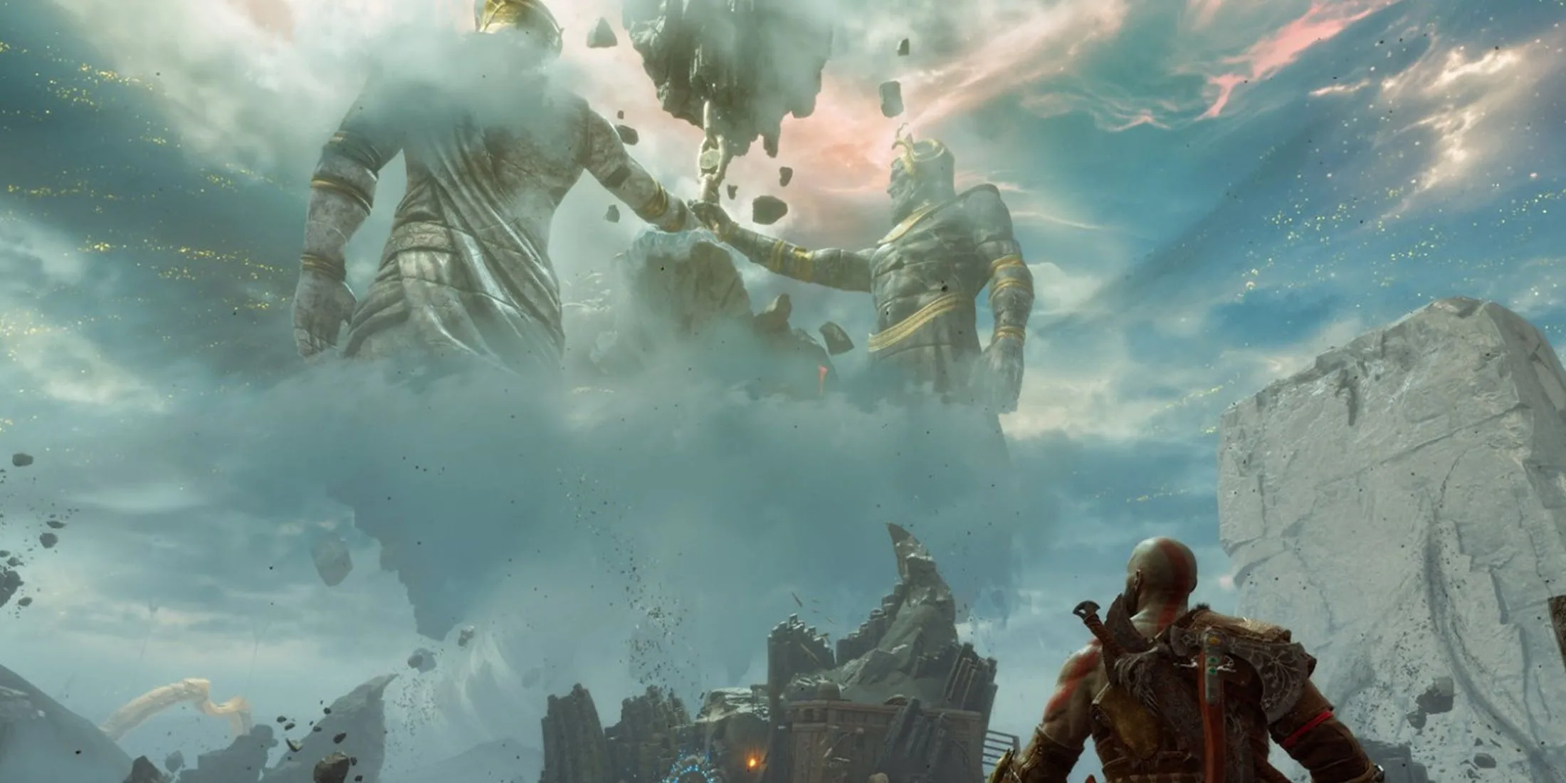 Cảnh hành động kịch tính của Kratos trong God of War Ragnarok