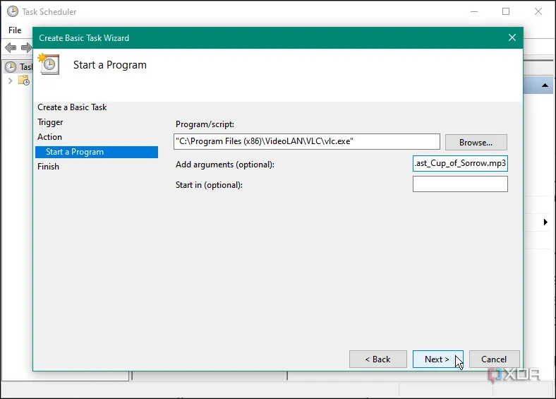 Cấu hình Task Scheduler để tự động phát nhạc khi đăng nhập Windows