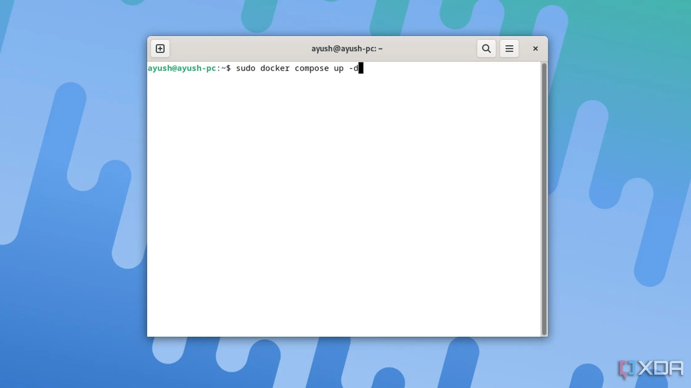 Cửa sổ terminal hiển thị lệnh Docker Compose để triển khai Beszel Hub trên hệ thống Linux