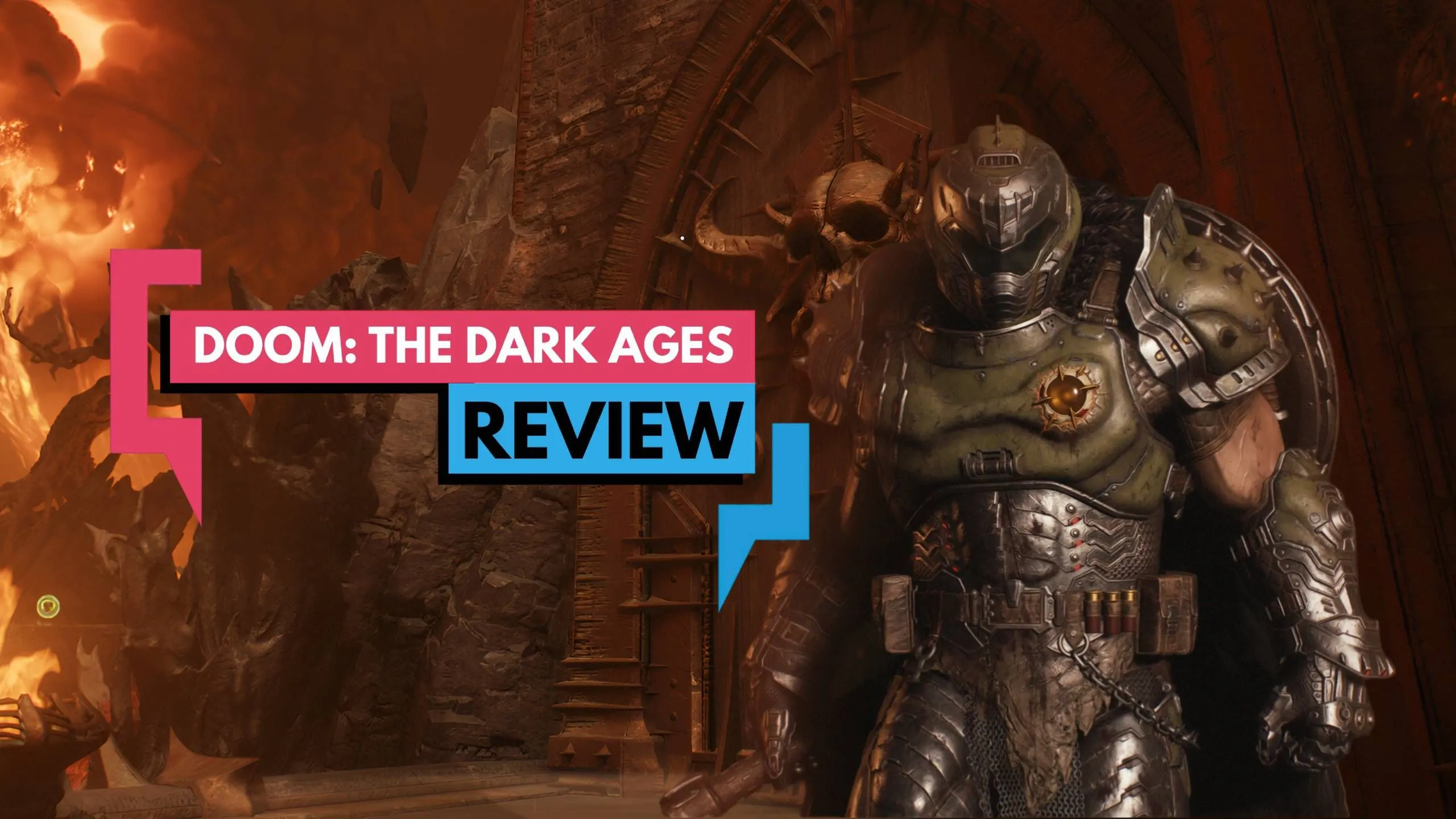 Doom Slayer đứng trước cổng địa ngục trong Doom The Dark Ages
