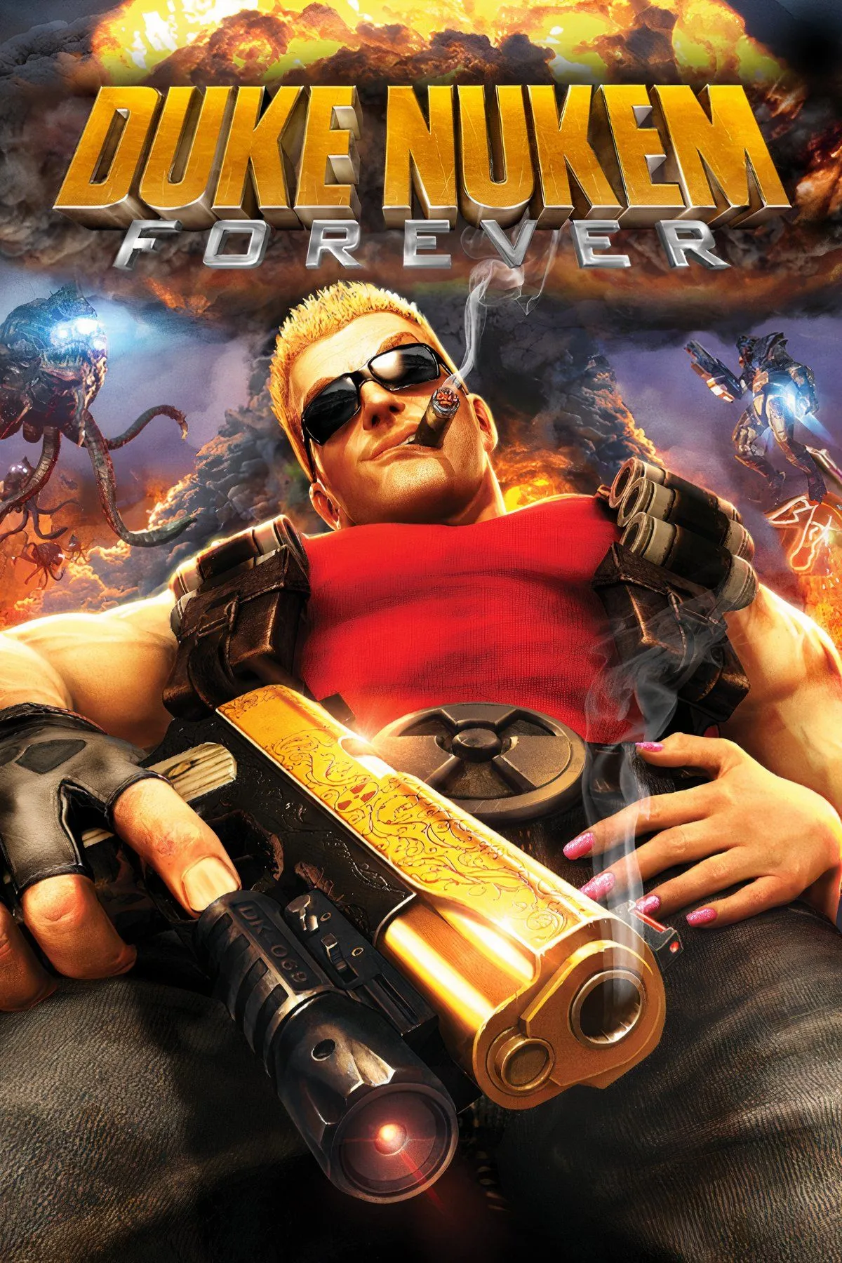 Duke Nukem đang chiến đấu trong game Duke Nukem Forever