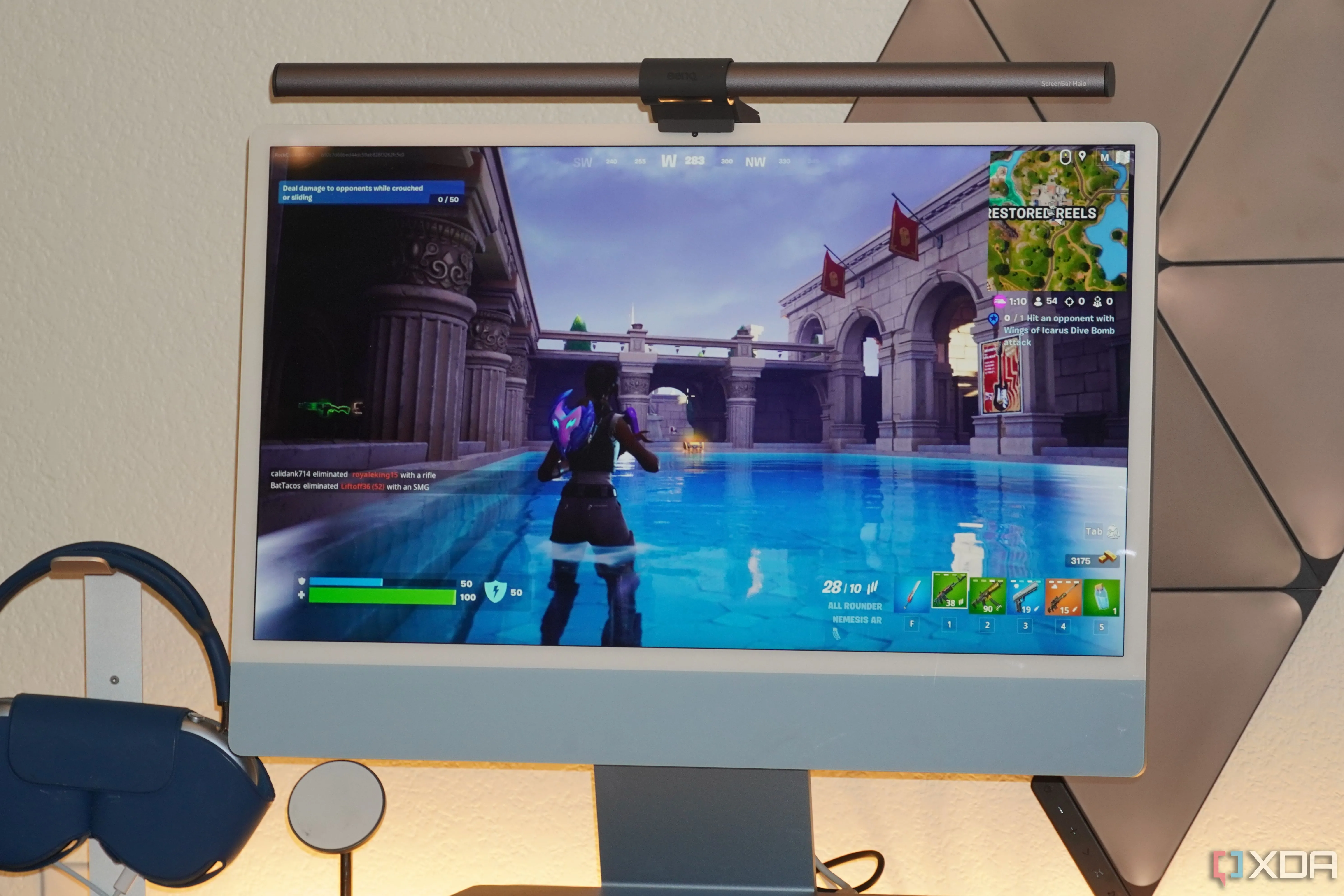 Game Fortnite chạy trên iMac qua Xbox Cloud Gaming, minh họa hạn chế gaming trên macOS