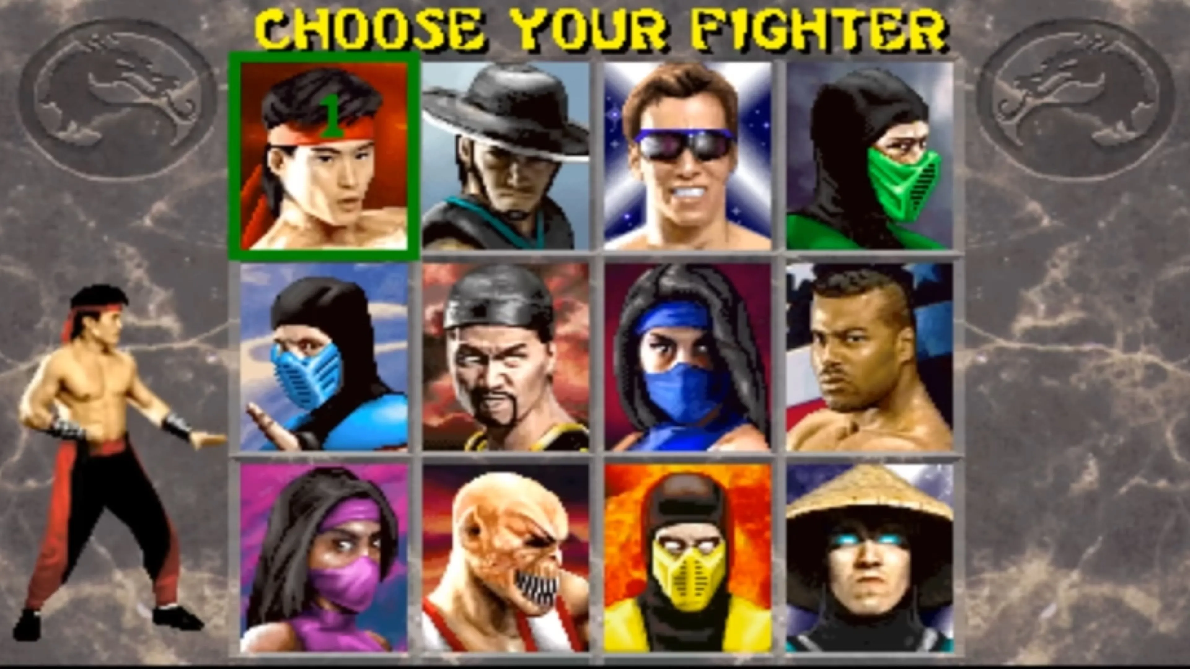 Giao diện chiến đấu trong game Mortal Kombat 2 với nhân vật Sub-Zero và Scorpion