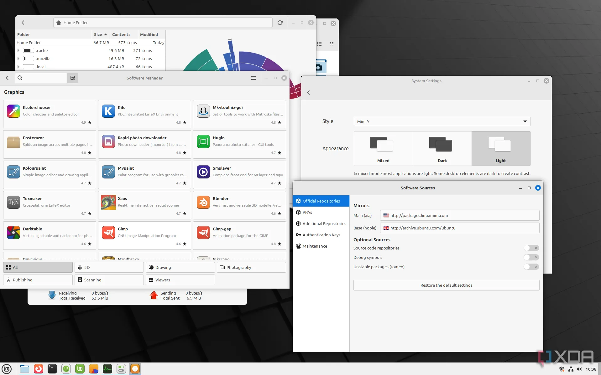 Giao diện quản lý phần mềm trên Linux Mint