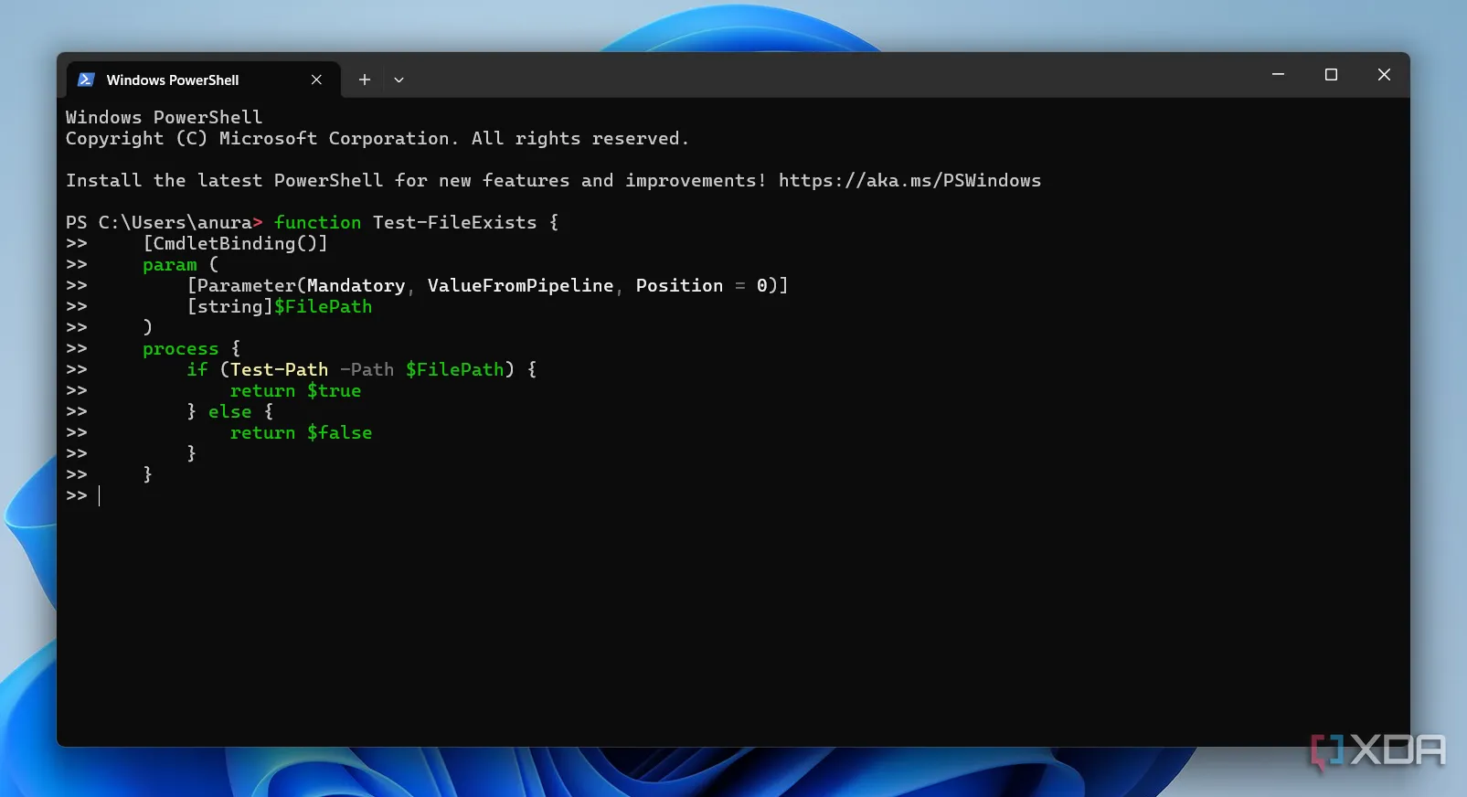 Hàm PowerShell được viết để tối thiểu hóa phụ thuộc bên ngoài, tăng tính di động