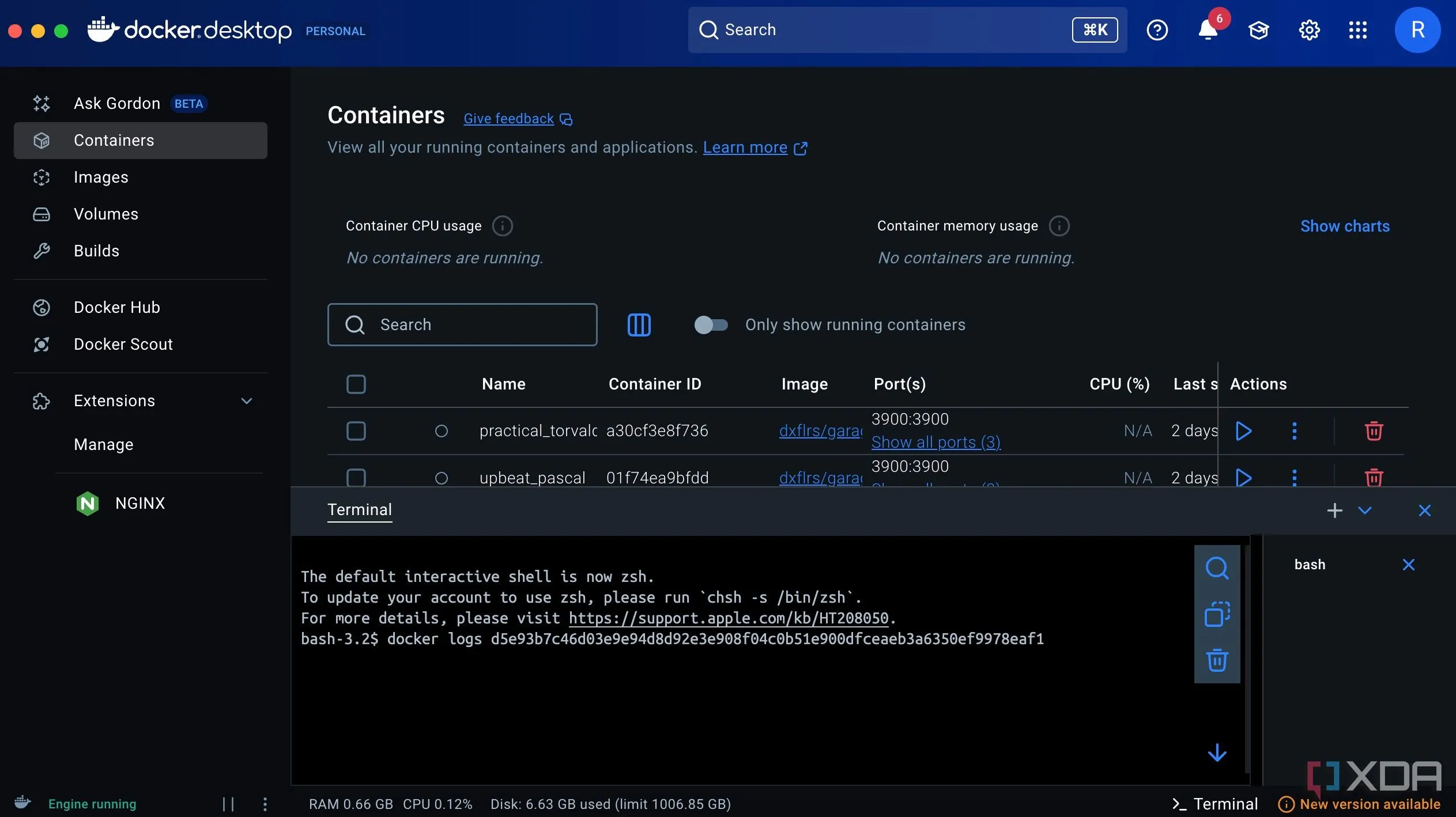 Hiển thị nhật ký lỗi của container bằng lệnh docker logs