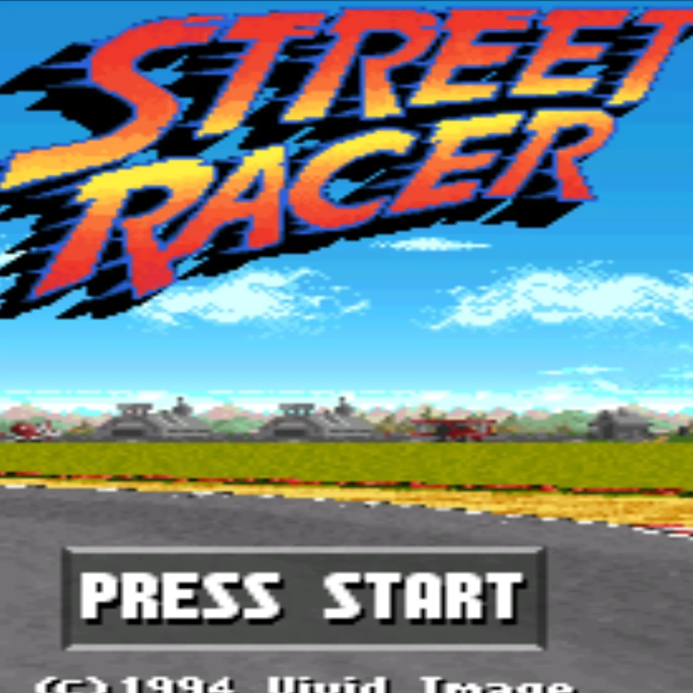 Hình ảnh bìa game Street Racer trên SNES với nhân vật hoạt hình