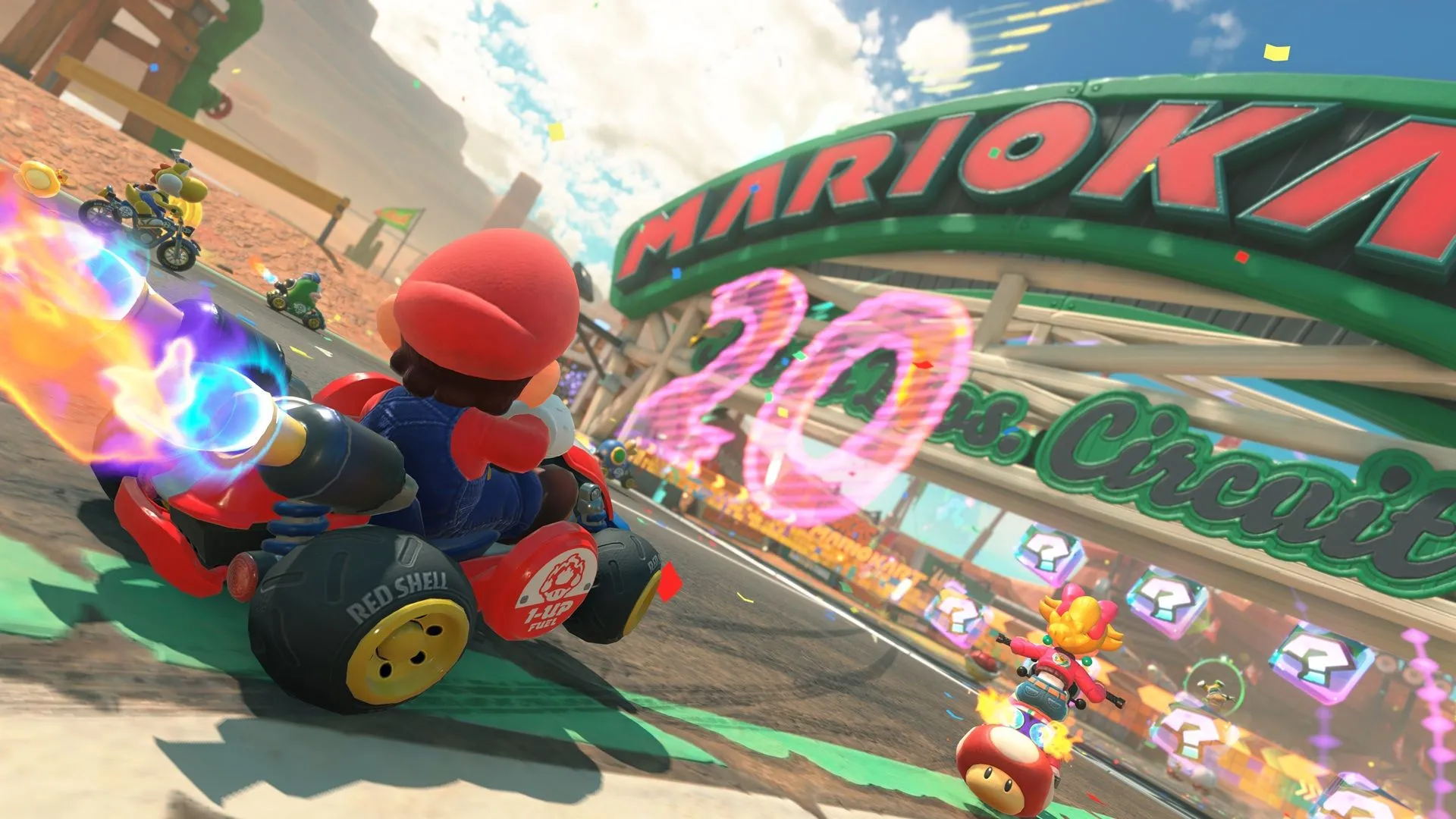 Hình ảnh gameplay sắc nét của Mario Kart World trên Nintendo Switch 2