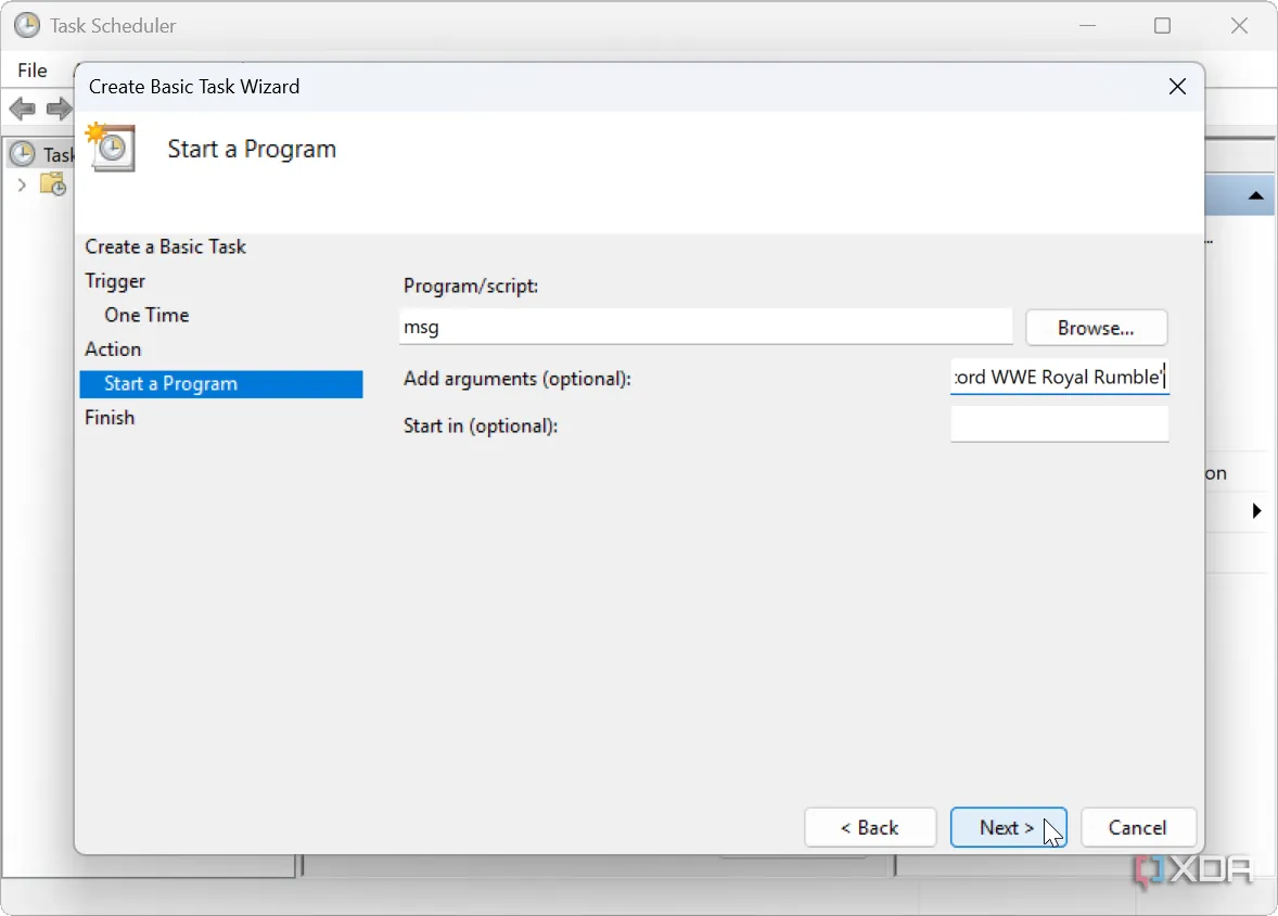 Hướng dẫn tạo thông báo tùy chỉnh trên Task Scheduler Windows