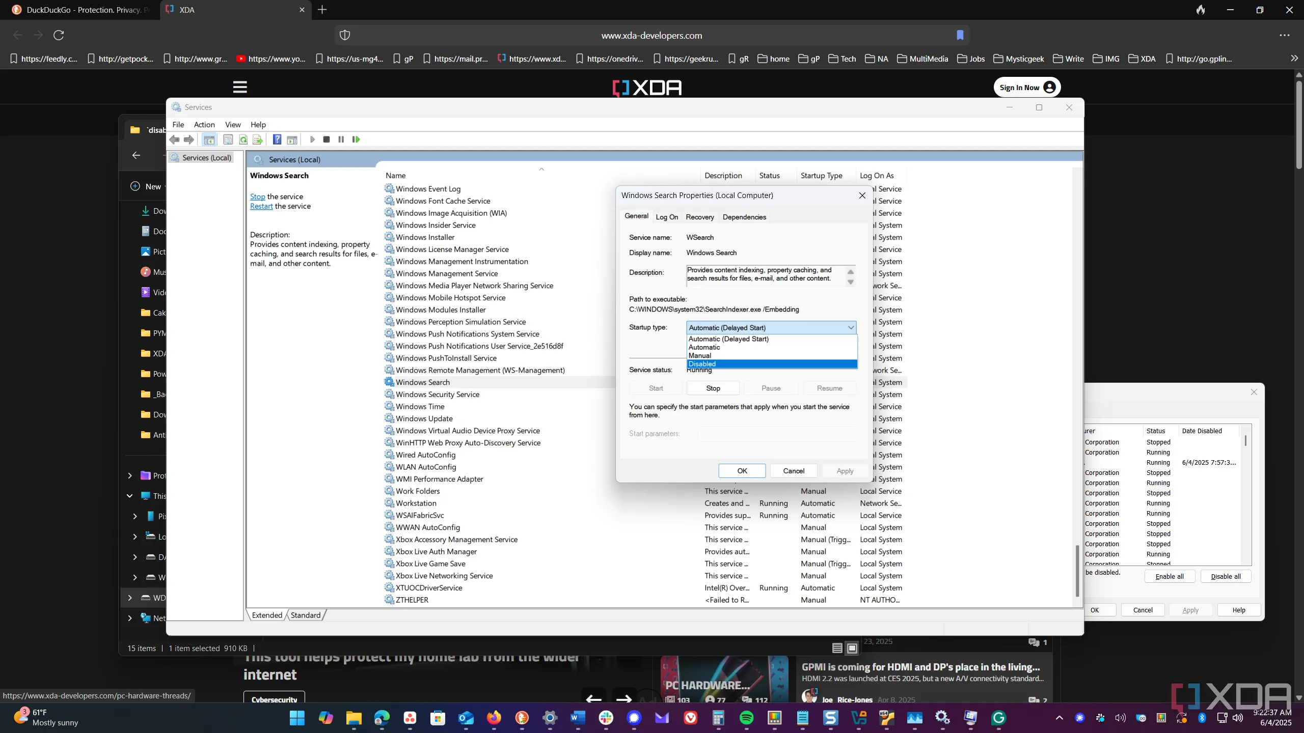 Hướng dẫn vô hiệu hóa dịch vụ Tìm kiếm Windows (Windows Search) để cải thiện hiệu suất hệ thống