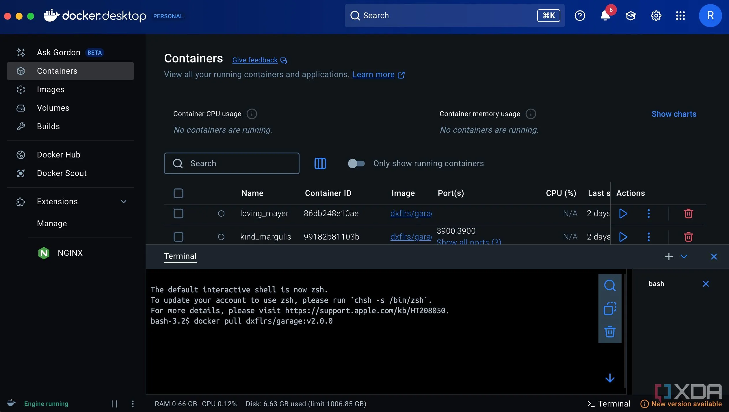 Lệnh docker pull trong terminal để tải image Docker