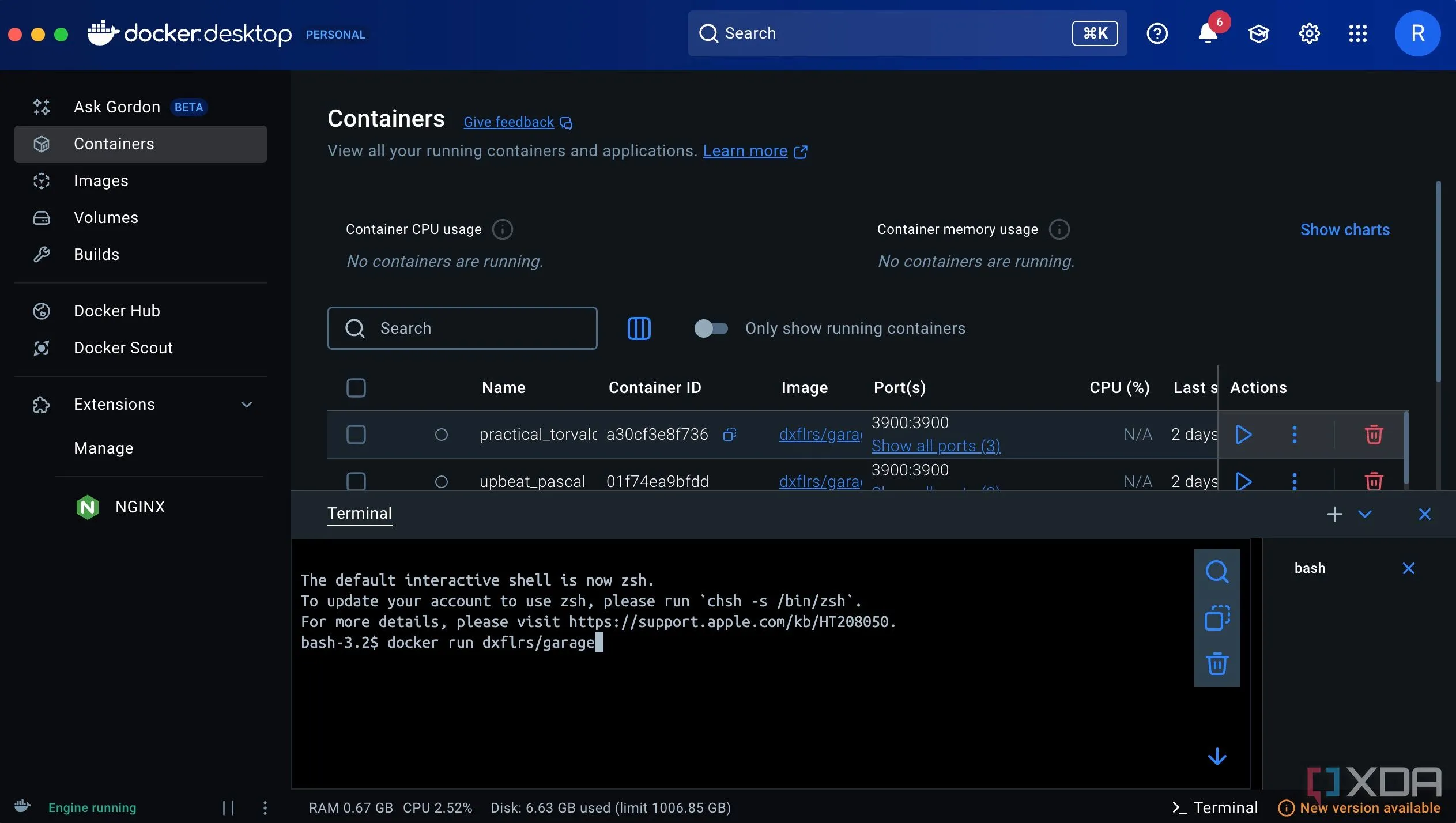 Lệnh docker run dùng để khởi chạy container từ image