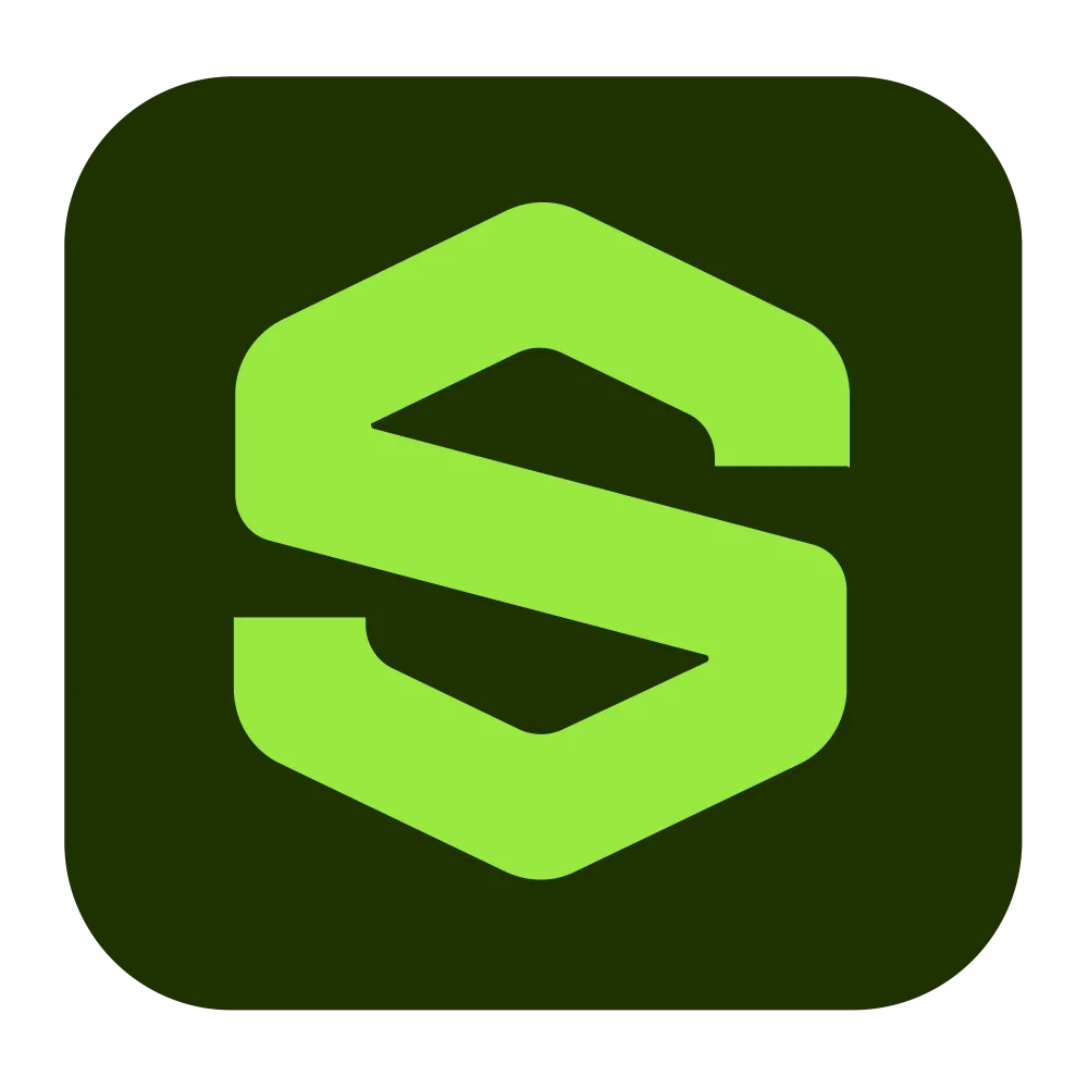 Logo bộ công cụ Substance 3D của Adobe với hình khối trừu tượng