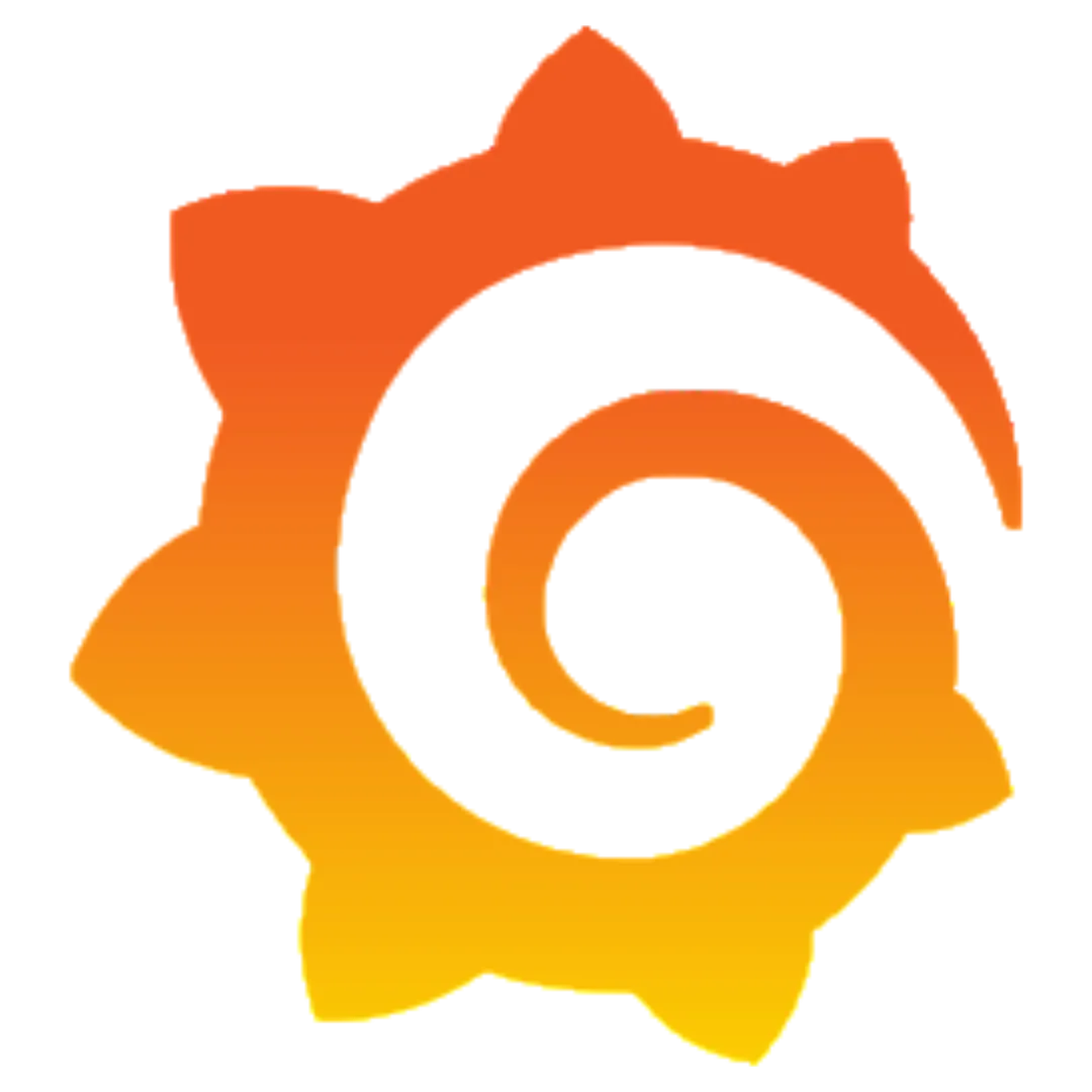 Logo của Grafana, nền tảng trực quan hóa dữ liệu và giám sát hệ thống.