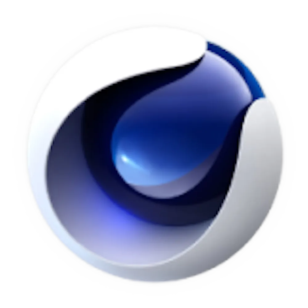 Logo phần mềm Cinema 4D của Maxon với chữ C4D cách điệu