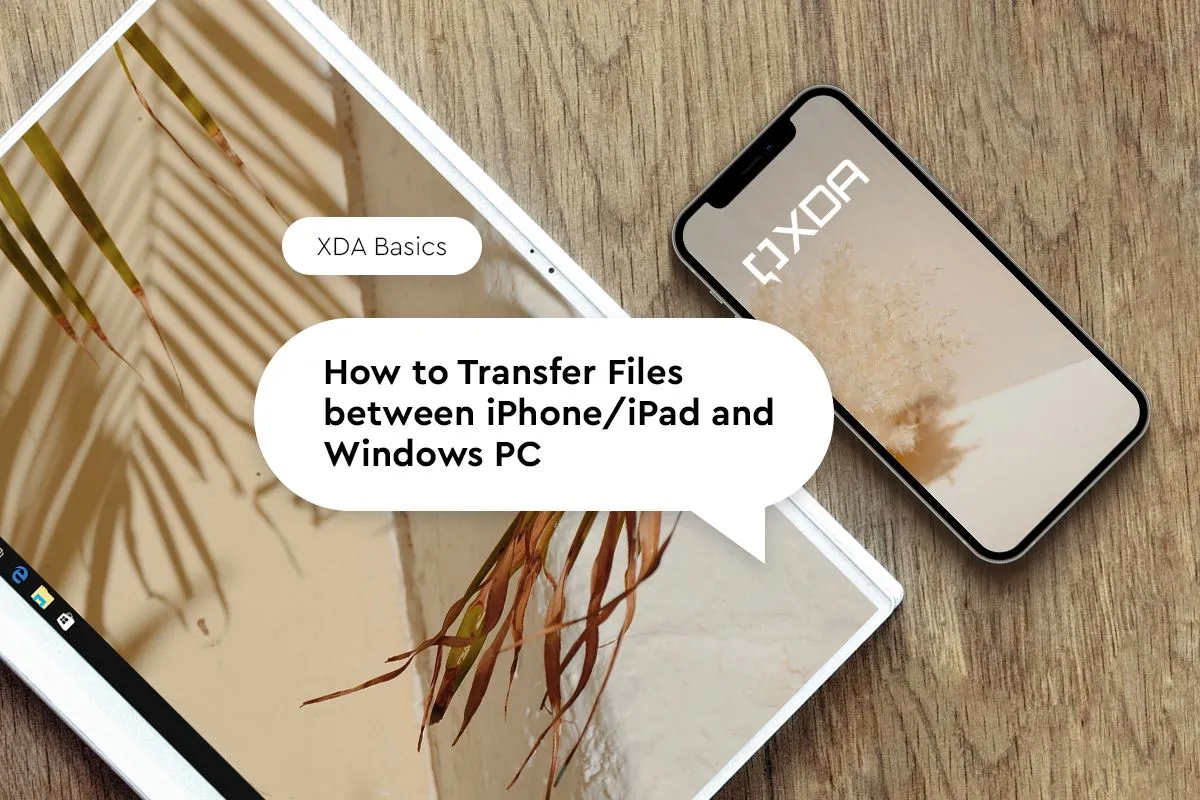 Minh họa cách chuyển tệp giữa iPhone và máy tính Windows thông qua ứng dụng Phone Link