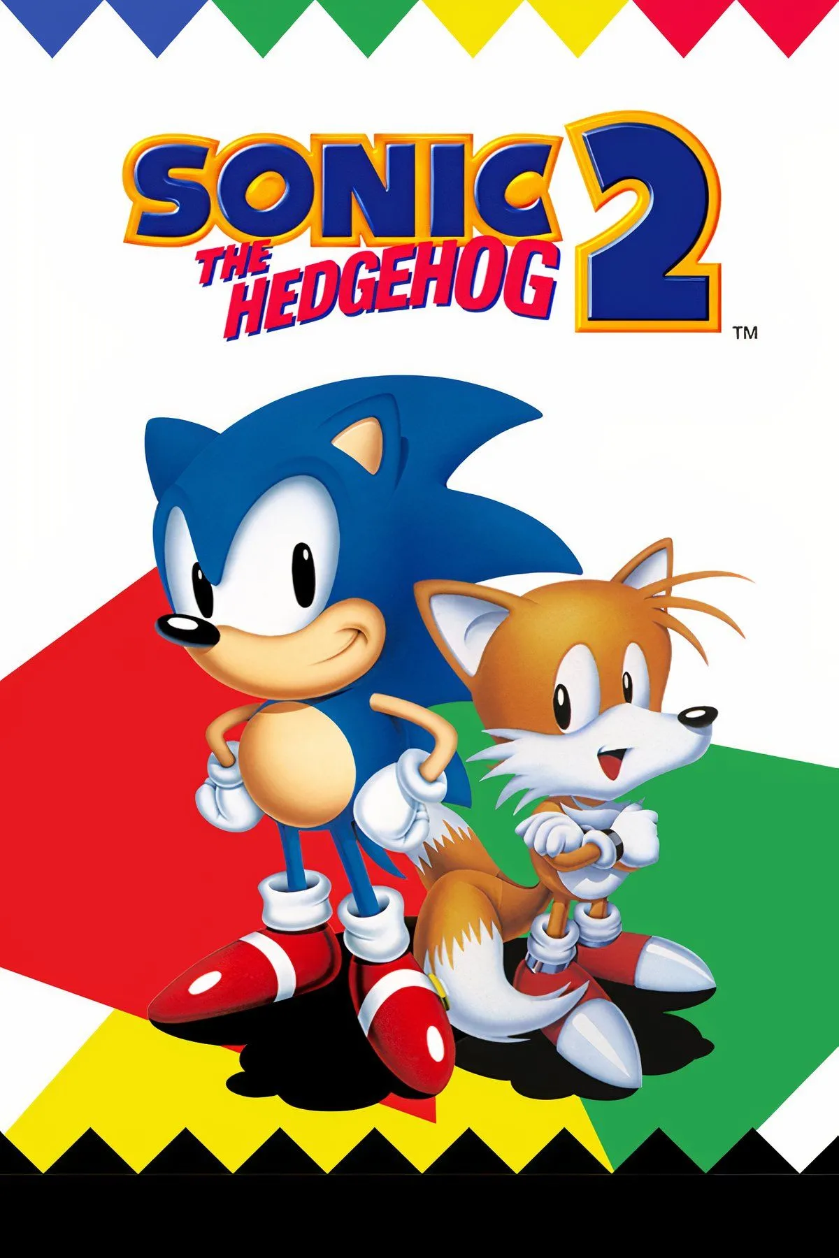 Nhân vật Sonic và Tails đang chạy tốc độ cao trong màn chơi Green Hill Zone của Sonic the Hedgehog 2