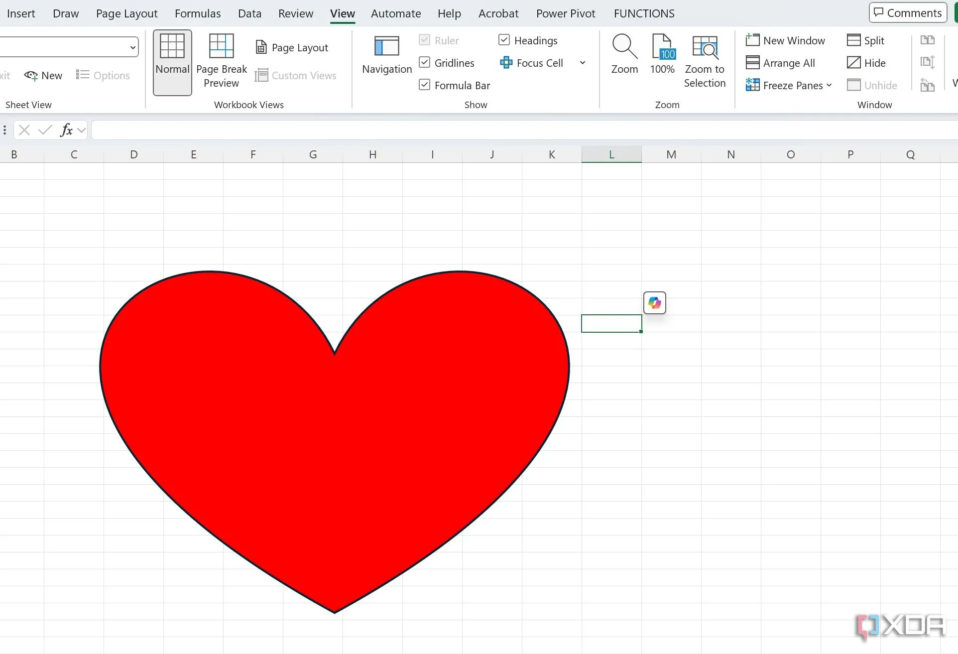 Trái tim và thông điệp lãng mạn được tạo bằng Macro trong Excel