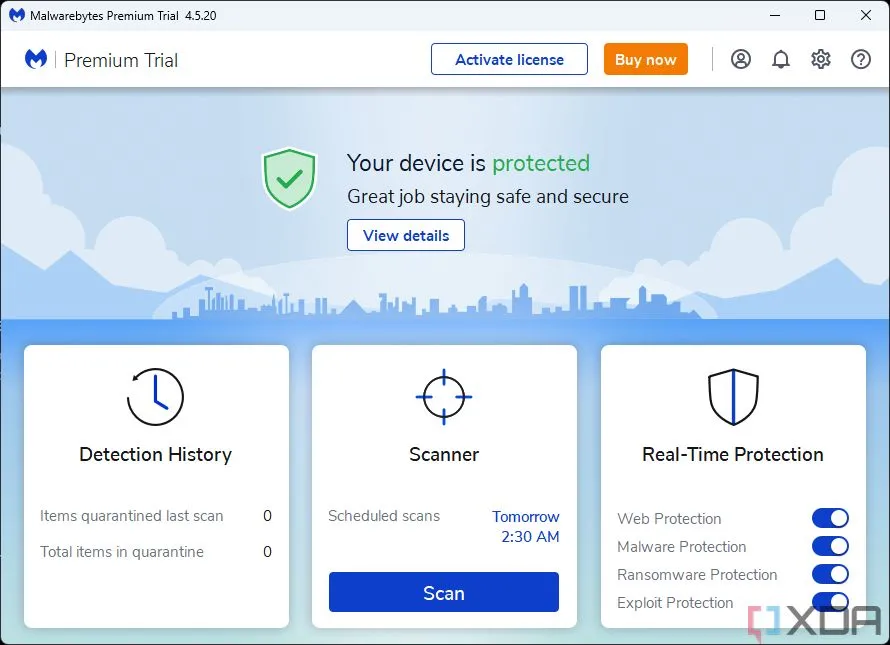 Trang chủ của phần mềm diệt virus Malwarebytes