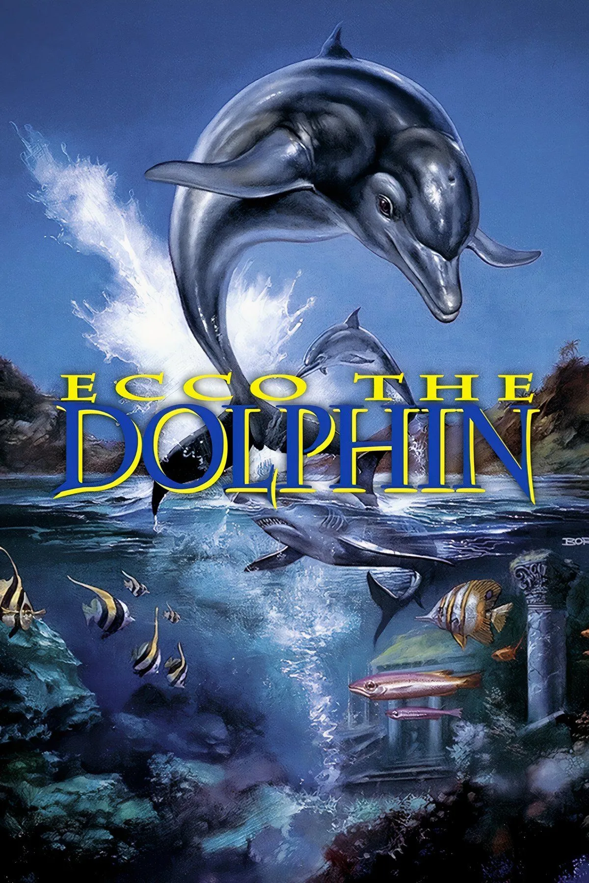 Ảnh bìa game Ecco the Dolphin phát hành năm 1992 trên Sega Genesis