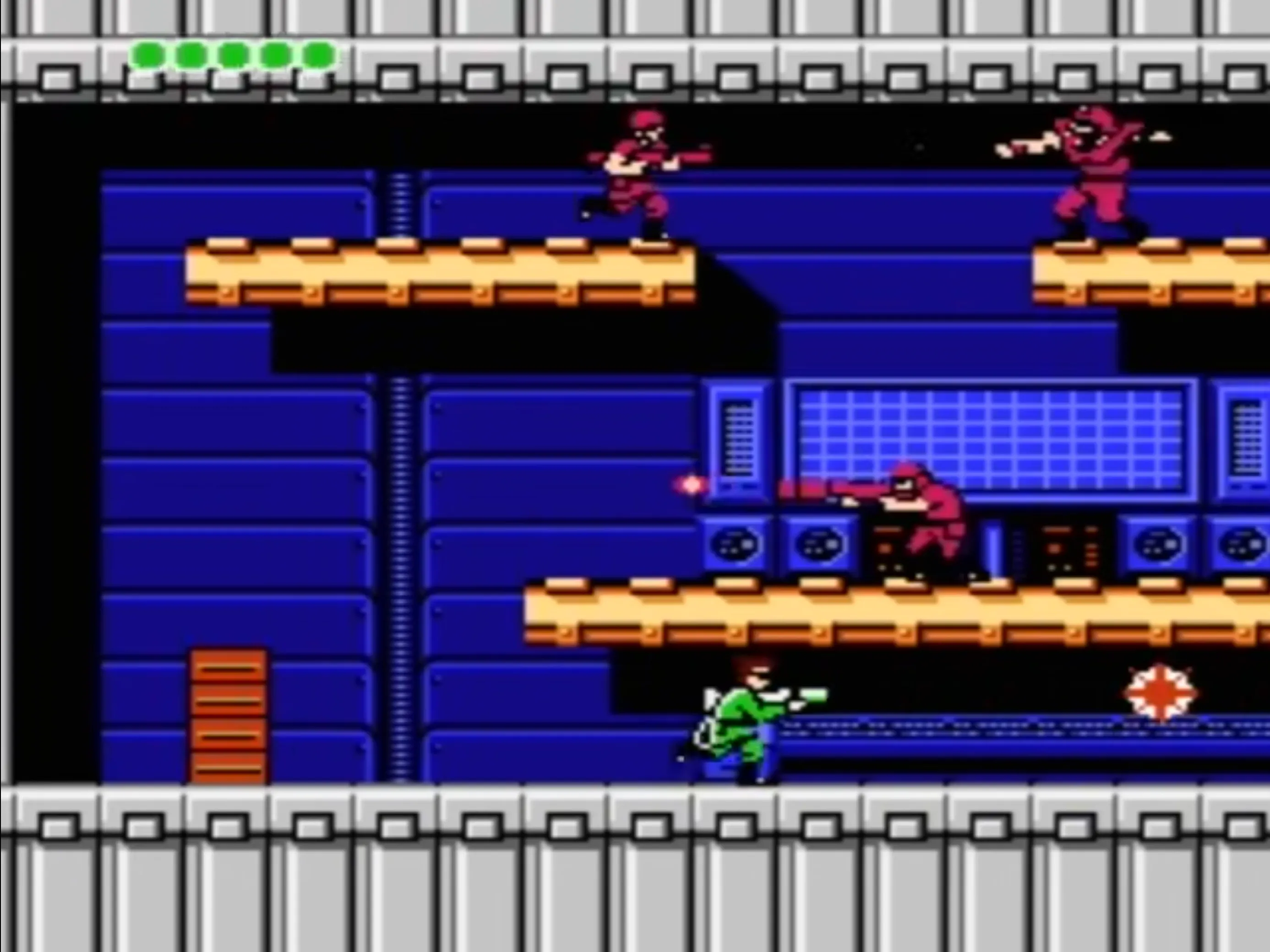Ảnh chụp màn hình game Bionic Commando trên hệ máy NES