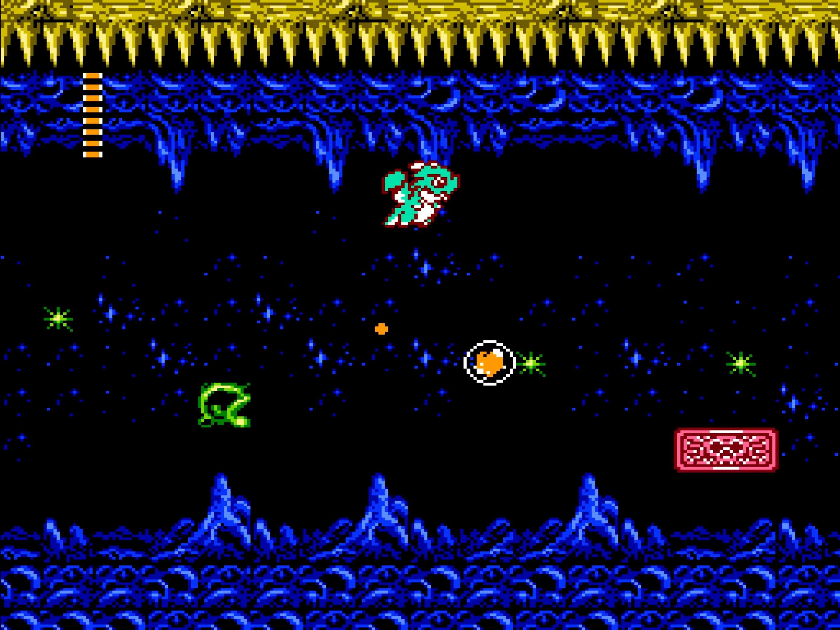 Ảnh chụp màn hình game platformer Little Samson trên hệ máy NES