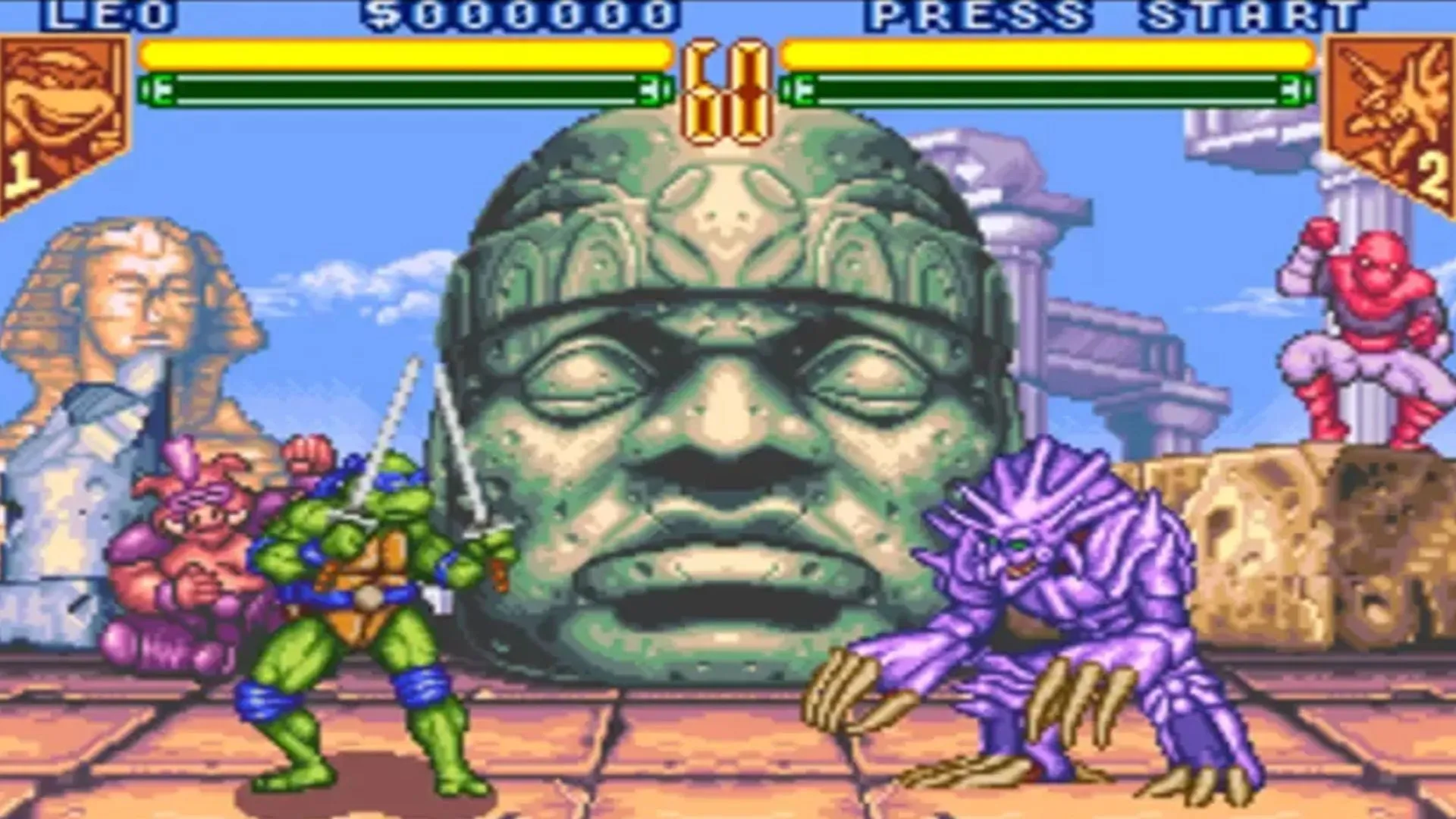 Ảnh chụp màn hình game TMNT: Tournament Fighters trên SNES