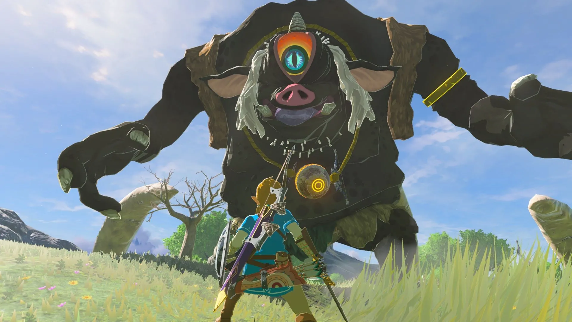 Ảnh chụp màn hình gameplay The Legend of Zelda: Breath of the Wild trên Nintendo Switch 2, minh họa các lỗi phần mềm và kỹ thuật có thể xảy ra khi ra mắt