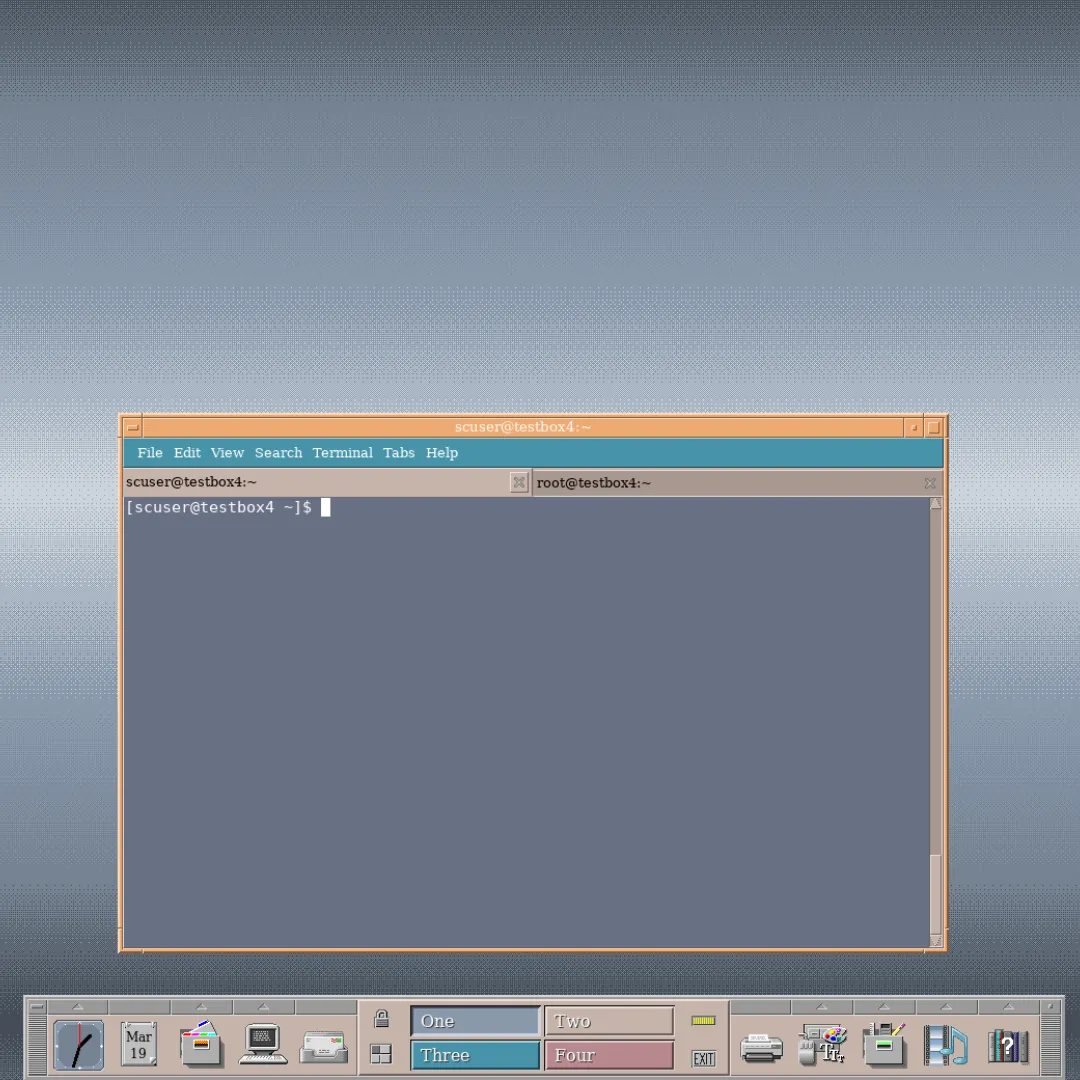 Ảnh chụp màn hình môi trường desktop Not so Common Desktop Environment (NsCDE)