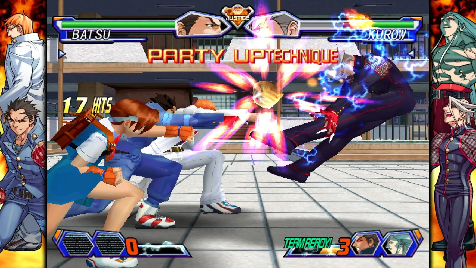 Ảnh chụp màn hình Rival Schools từ Capcom Fighting Collection 2