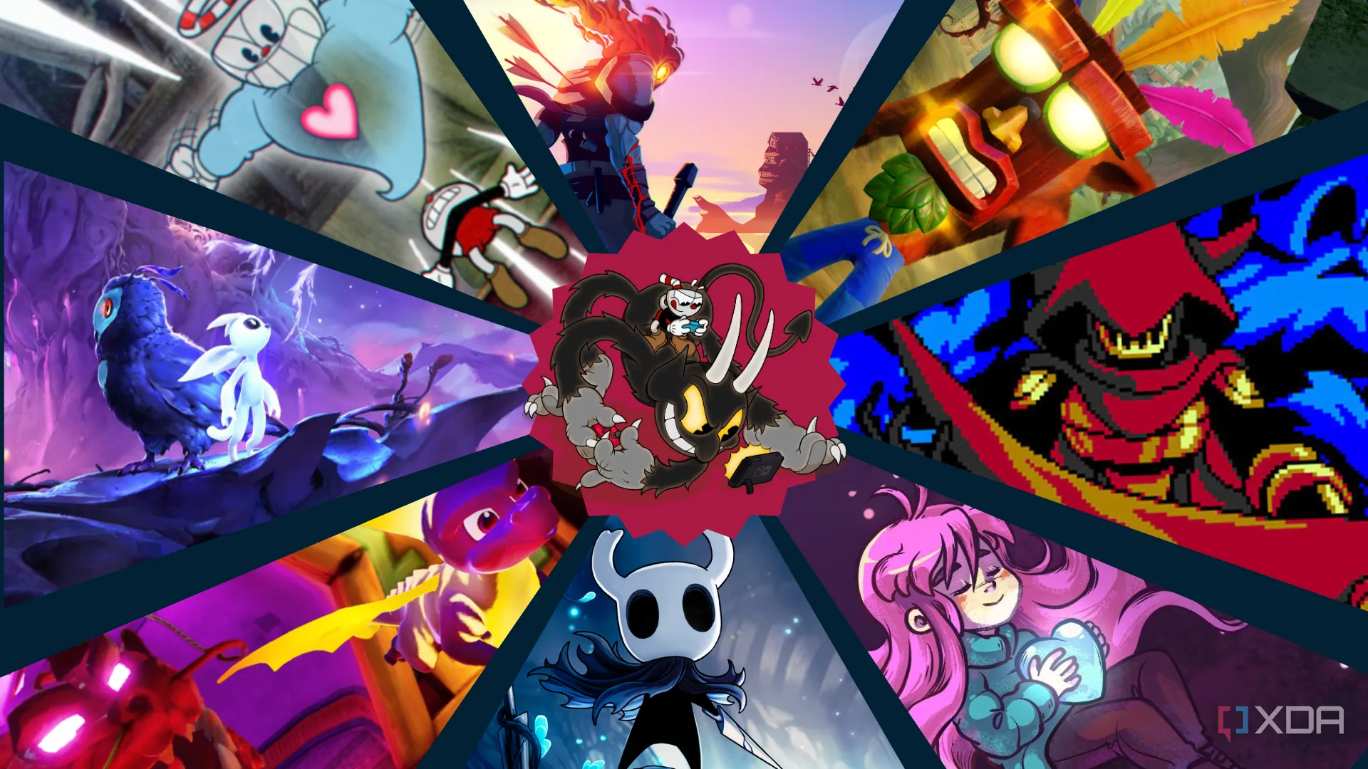 Ảnh ghép các tựa game platformer nổi tiếng trên Steam, đại diện cho thể loại Prince of Persia