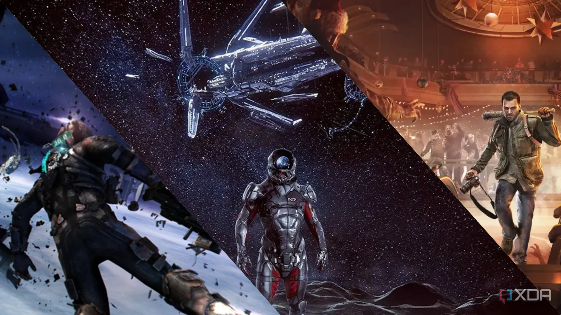 Ảnh ghép của ba tựa game: Dead Space 3, Mass Effect: Andromeda và Dead Rising 4, biểu tượng cho những game gây thất vọng